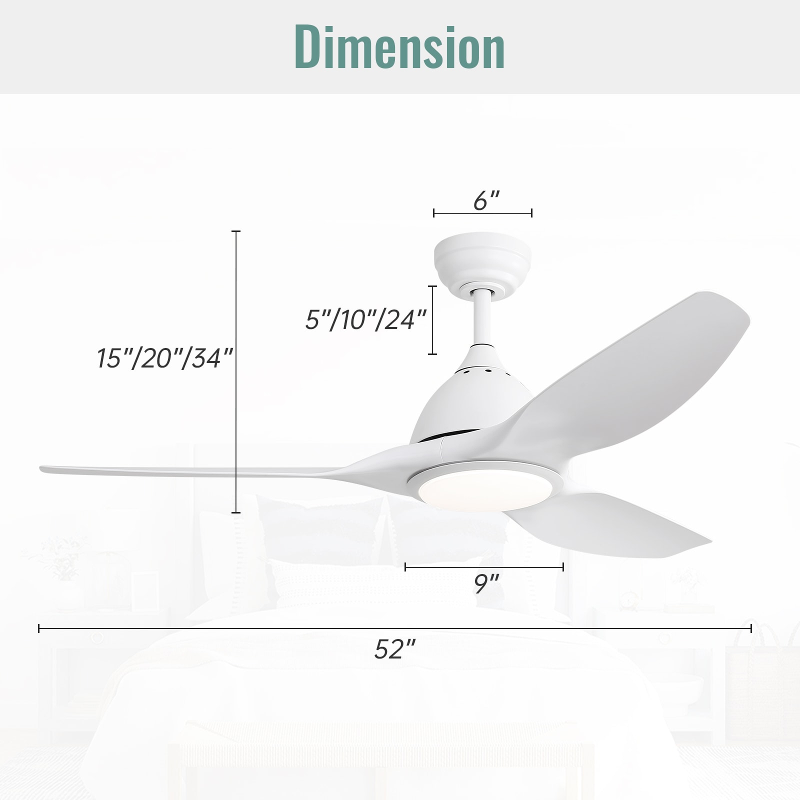 Sofucor YY-52153-WHWH Ceiling-Fans - View #9