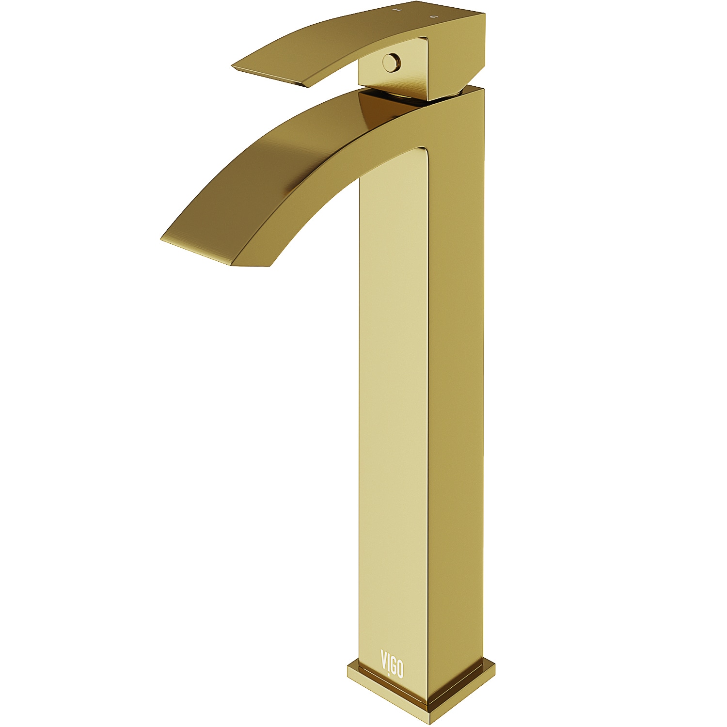 VIGO VG03007MG Duris Matte Brushed Gold Vessel 1-handle WaterSense Waterfall Commercial/Residential Handle Bathroom Sink Faucet