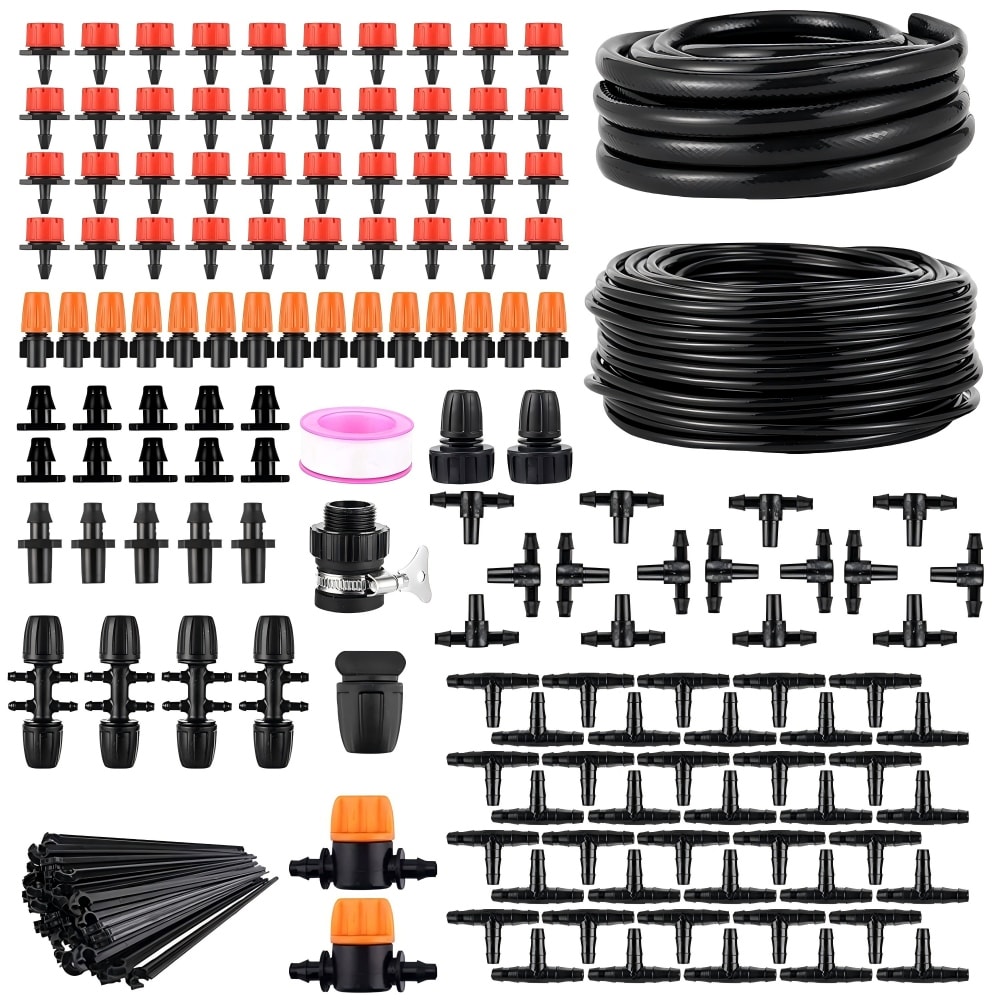 YOSIMFUR Automatic Drip Irrigation Kit Misting Plant Watering System Portable Garden Irrigation Kit for Greenhouse Flower Bed Patio and Lawn Use #DO-D0102HGN0YU