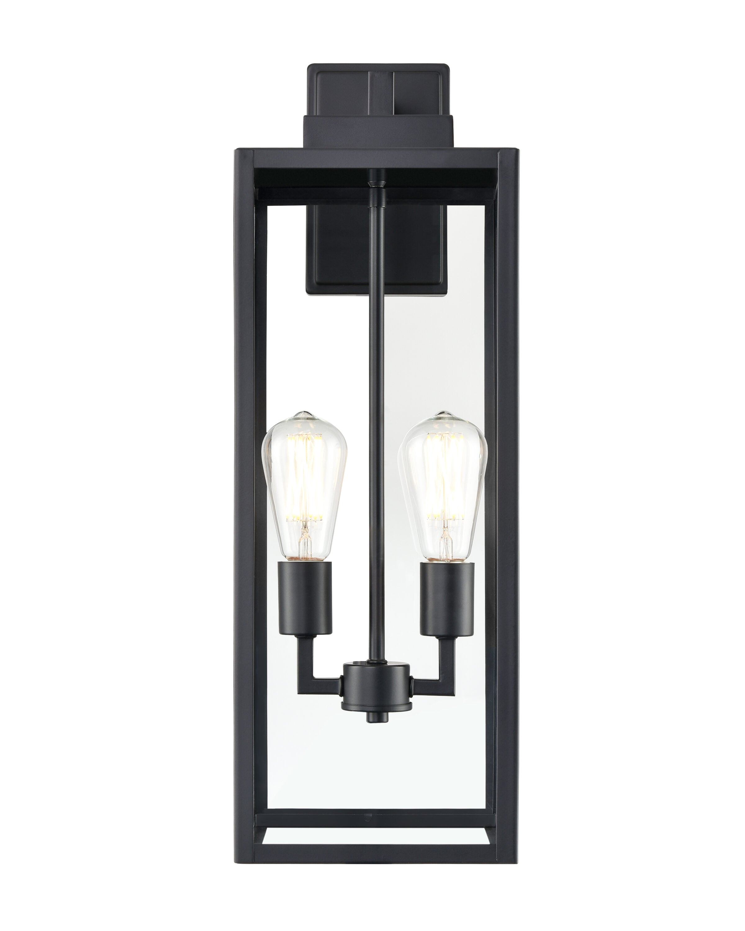 Millennium Lighting 60092-PBK Atless 2 -Light 24-in H Matte Black Hardwired Outdoor Wall Light