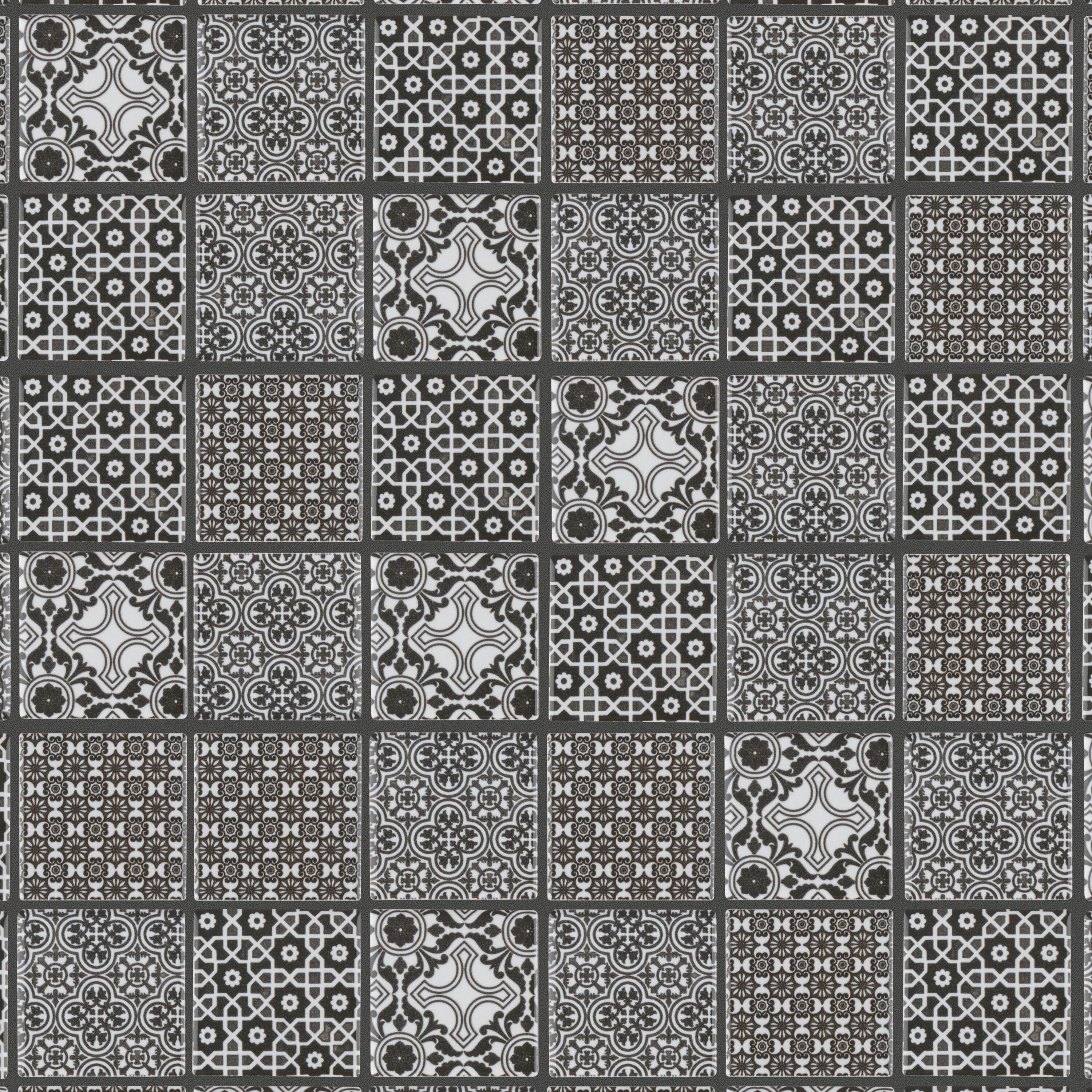 Affinity Tile FTC2CLBLK Classico 2" Square Black 12-in x 12-in Glossy Porcelain Mosaic Floor and Wall Tile ( 9.8-sq ft Carton