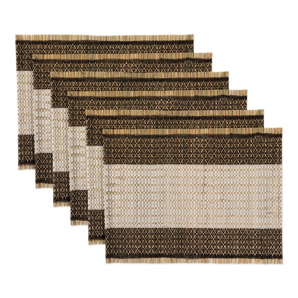 DII CAMZ11156 6 -Pack Urban oasis Wicker Rectangle Placemats