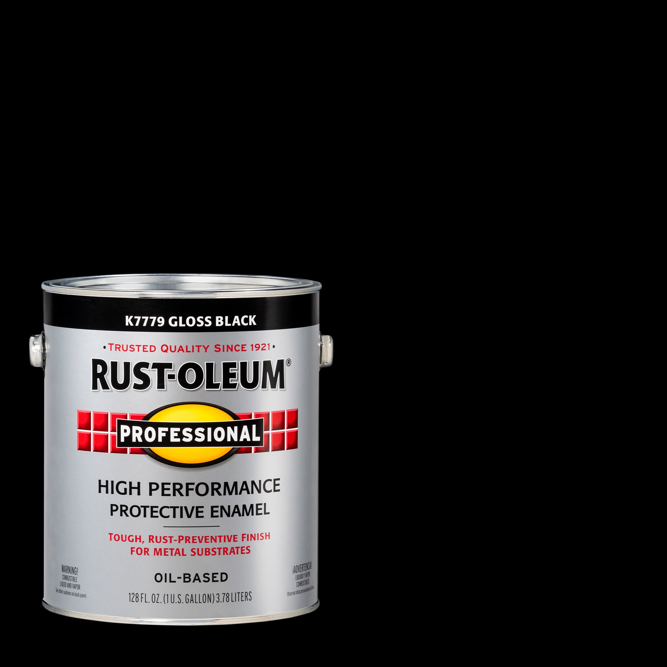 Rust-Oleum Professional 1 gal. High Performance Protective Enamel Gloss  Black Oil-Based Interior/Exterior Paint 7779402 - The Home Depot