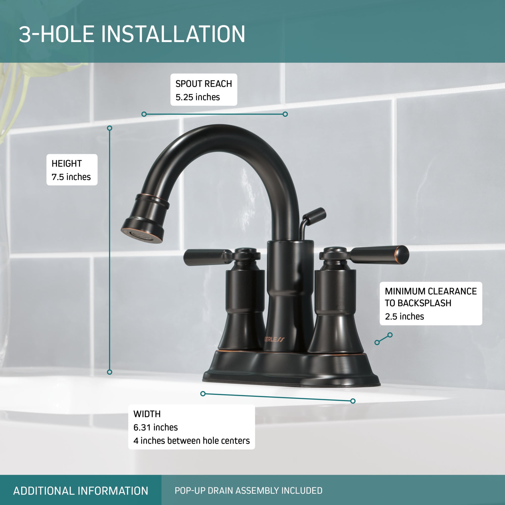 Peerless P2523LF-OB Lavatory-Faucets - View #5