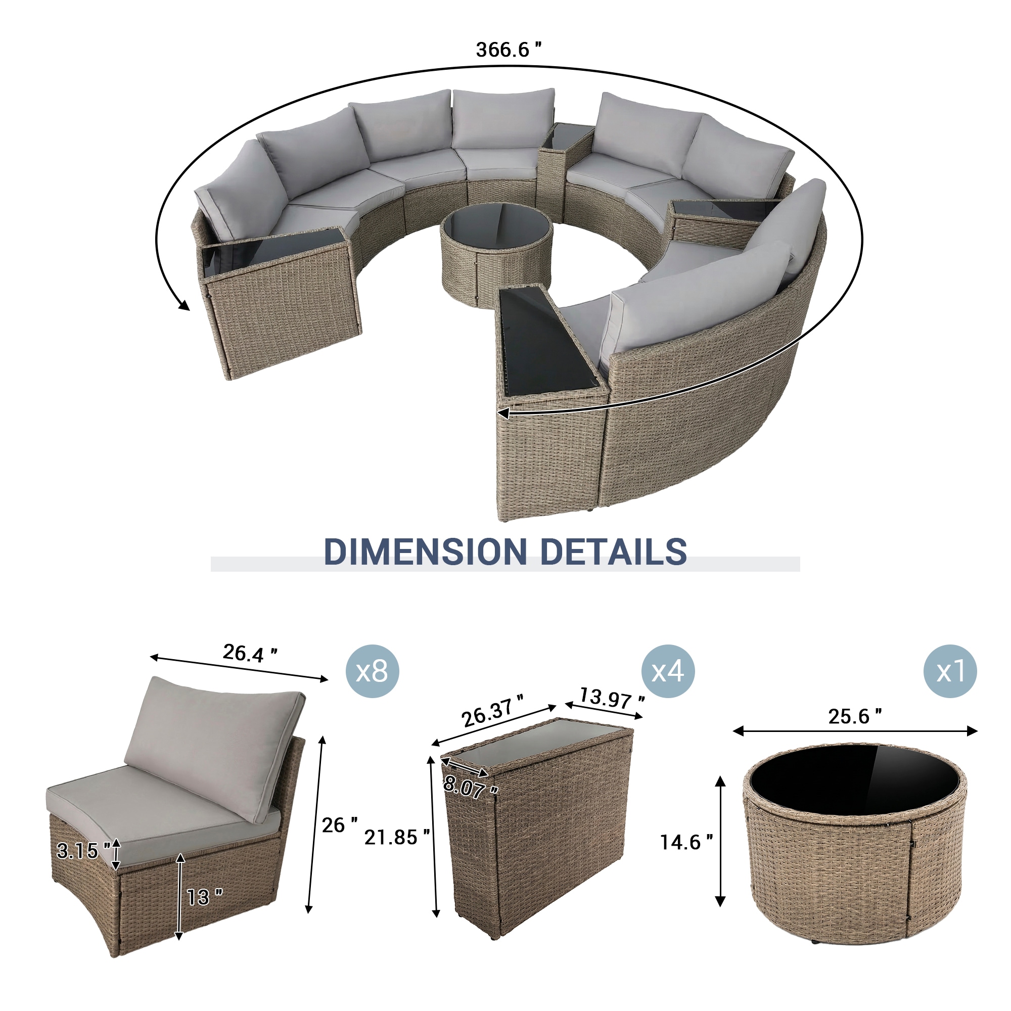 Bybafun YB6700137 Patio-Sofas-Daybeds - View #3