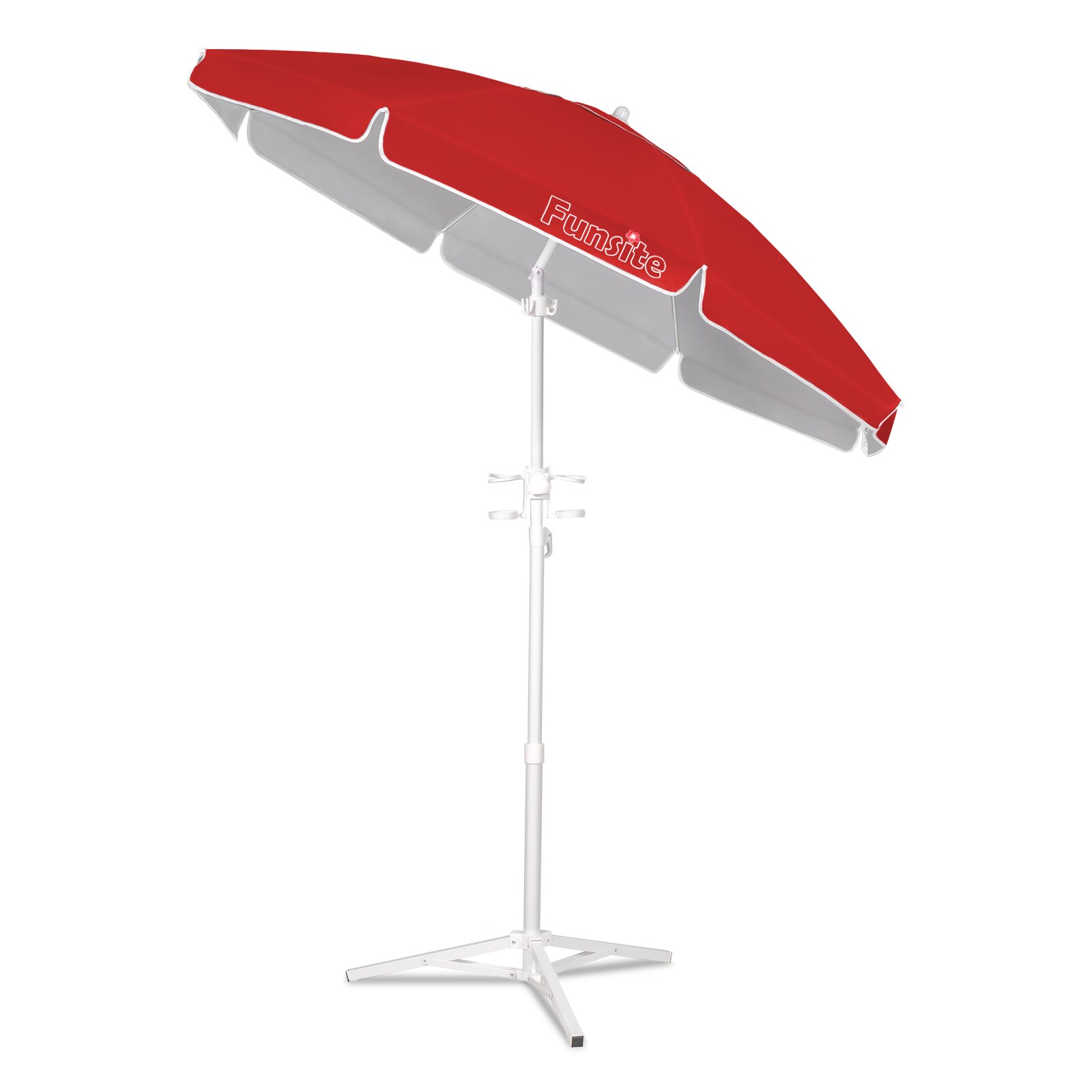 GARSING FUNSITE-6.5FT-RED 6.5-ft Red Beach Umbrella
