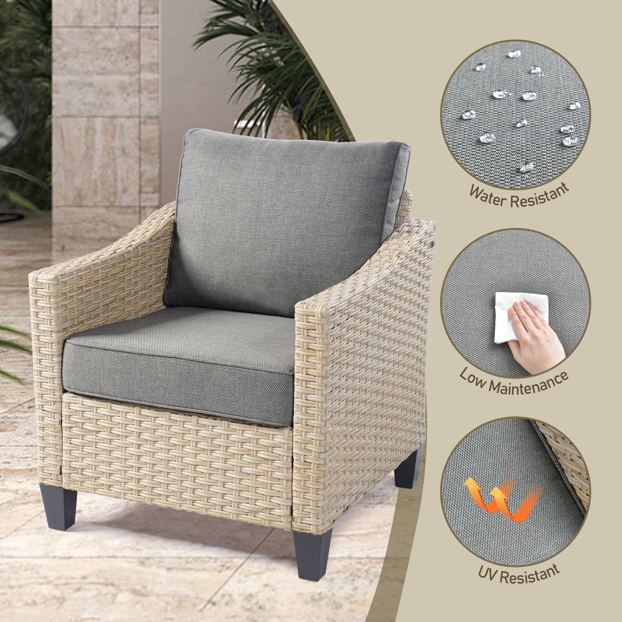Pouuin SDAR202 Patio-Conversation-Sets - View #4