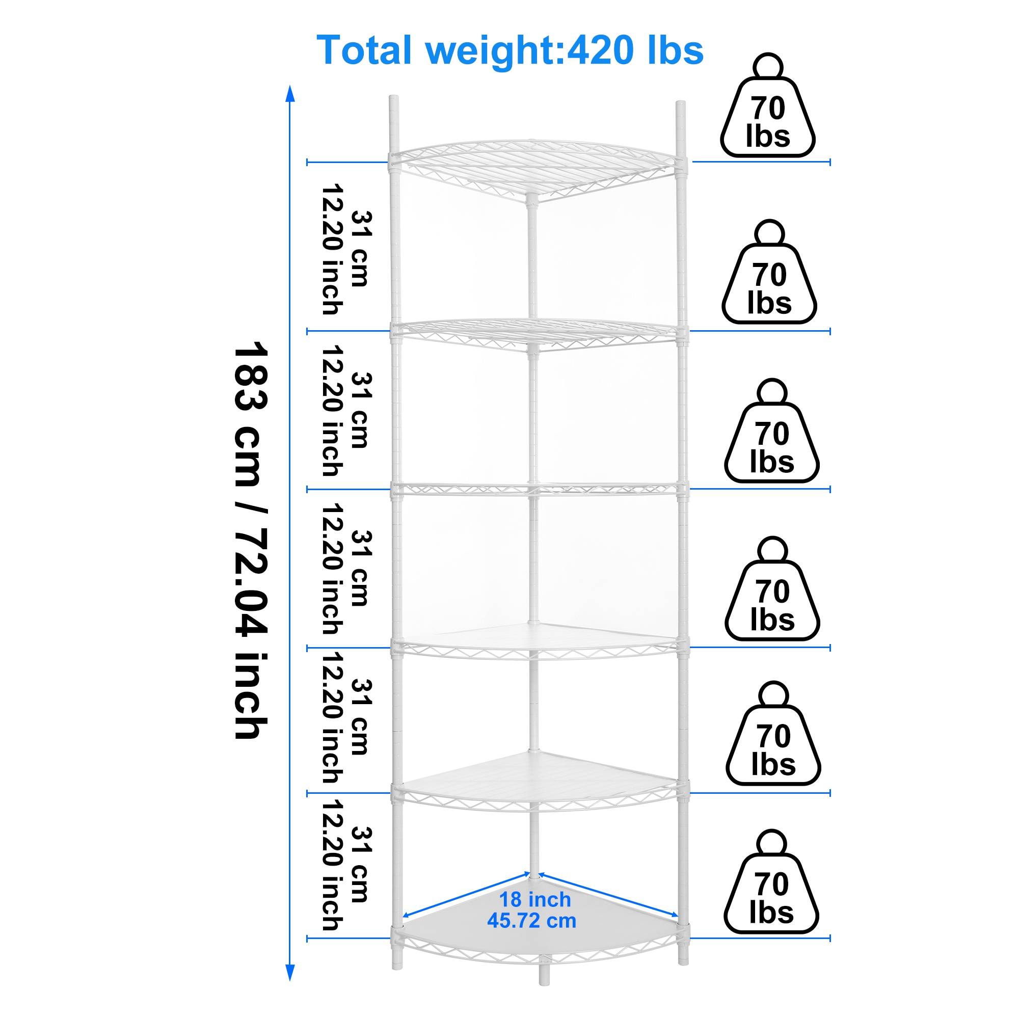 Kahomvis LIKE-QPS4-920 Free-Standing-Shelving - View #3