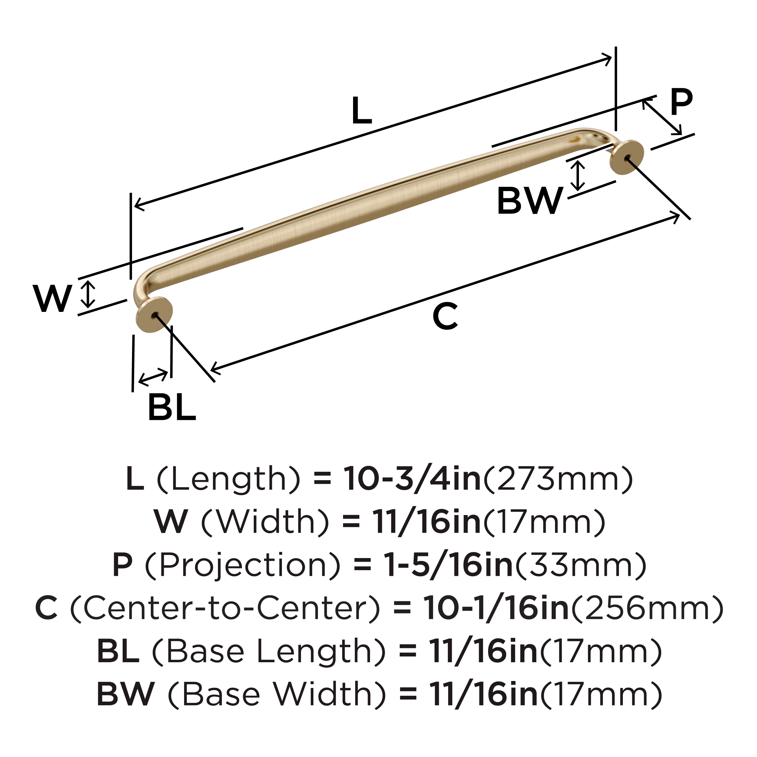 Amerock BP36988BBZ Cabinet-Pulls - View #4