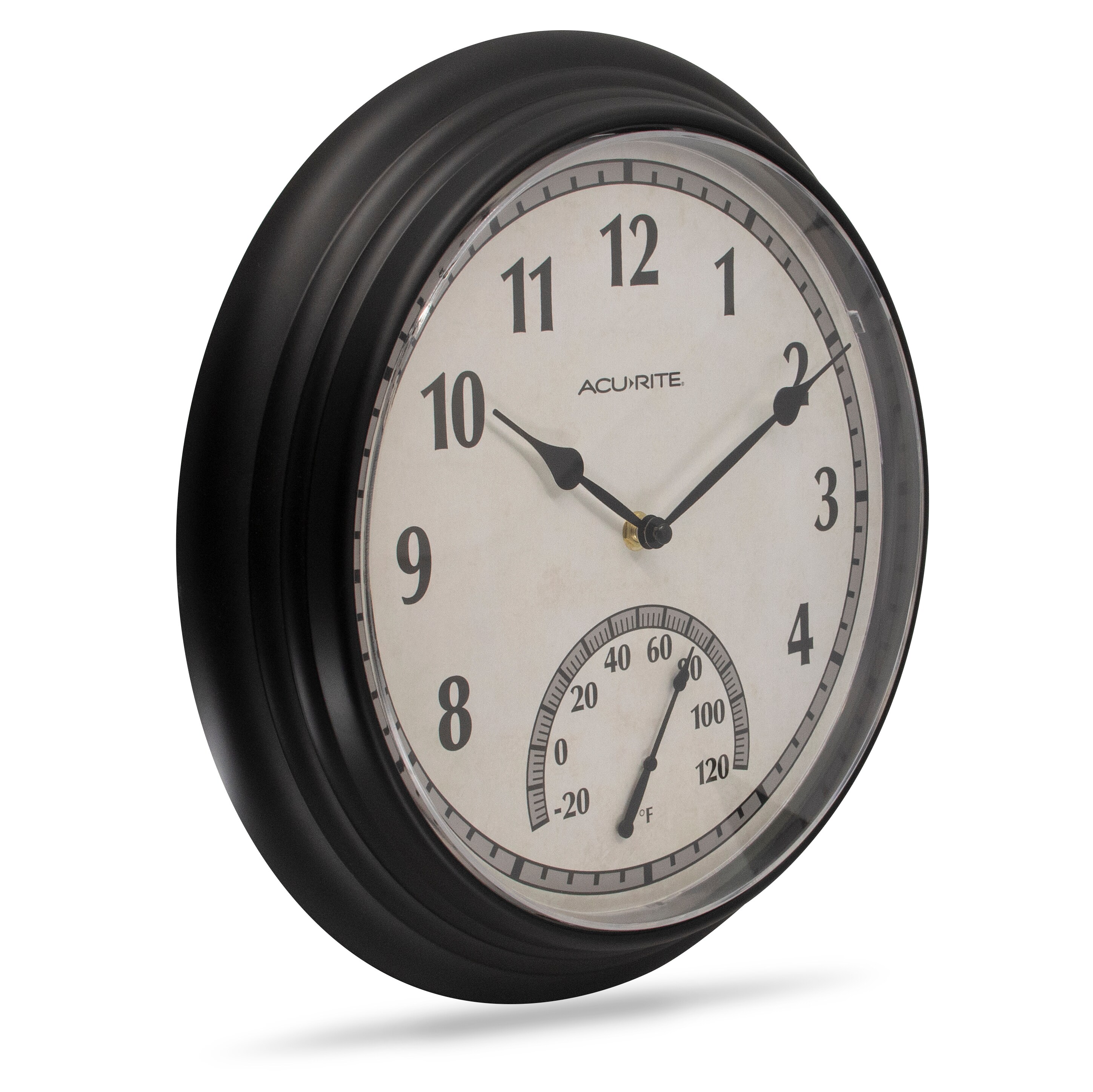 12 inch Essential Silver; a Silver Resin Wall Thermometer