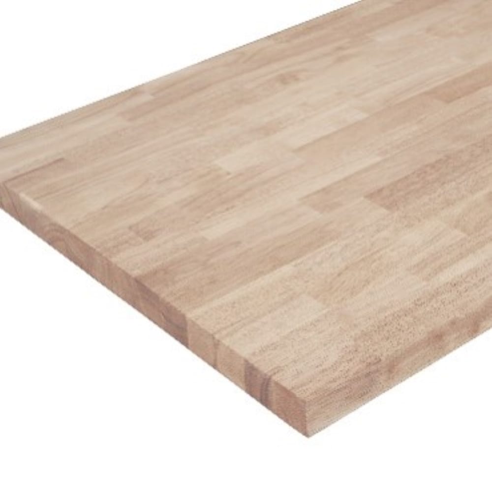 allen + roth AR1539FJRW-72 6-ft x 39-in x 1.5-in Finger-Jointed Natural Hevea Wood Butcher block Countertop