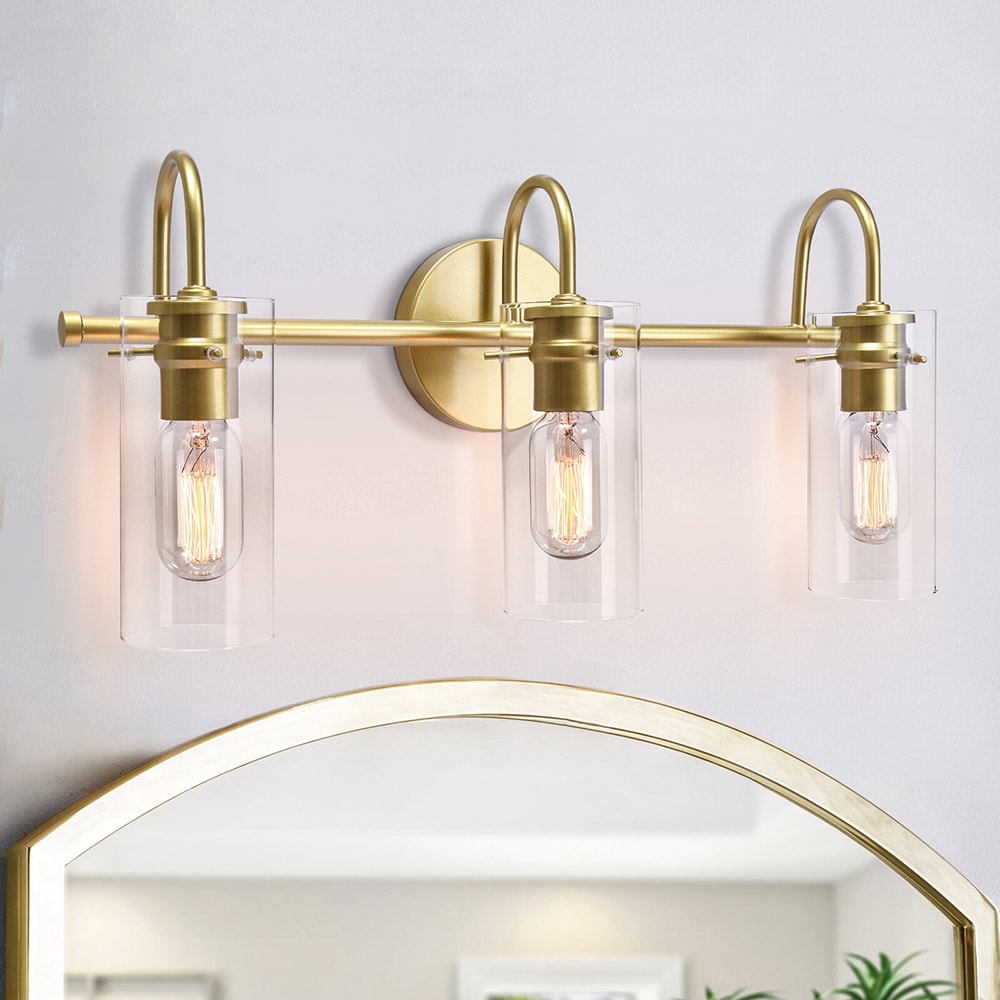 EDISLIVE 21.26-in 3-Light Gold Led; Modern/Contemporary Vanity Light in ...