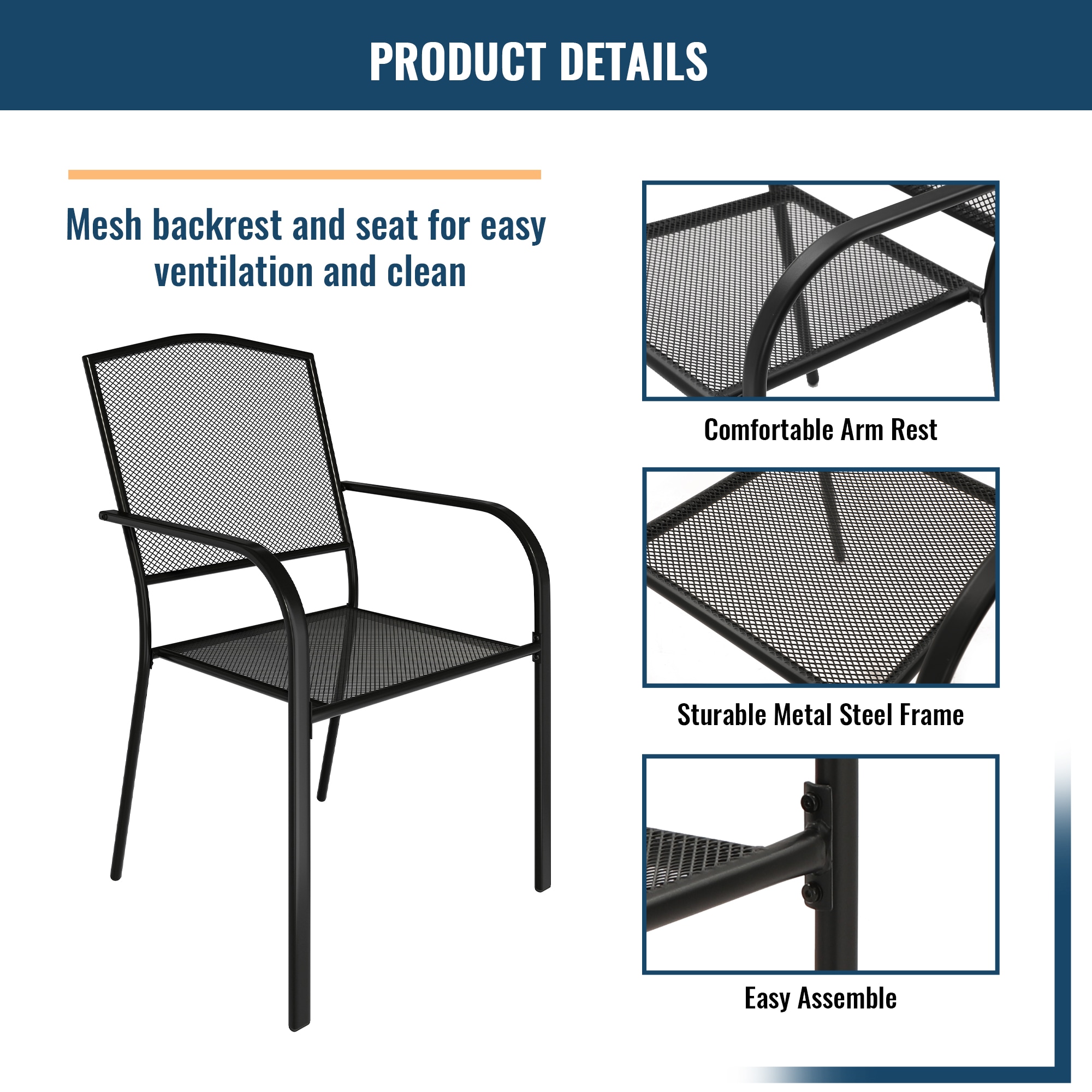 Clihome CL-07SL6C1TBL Patio-Dining-Sets - View #7