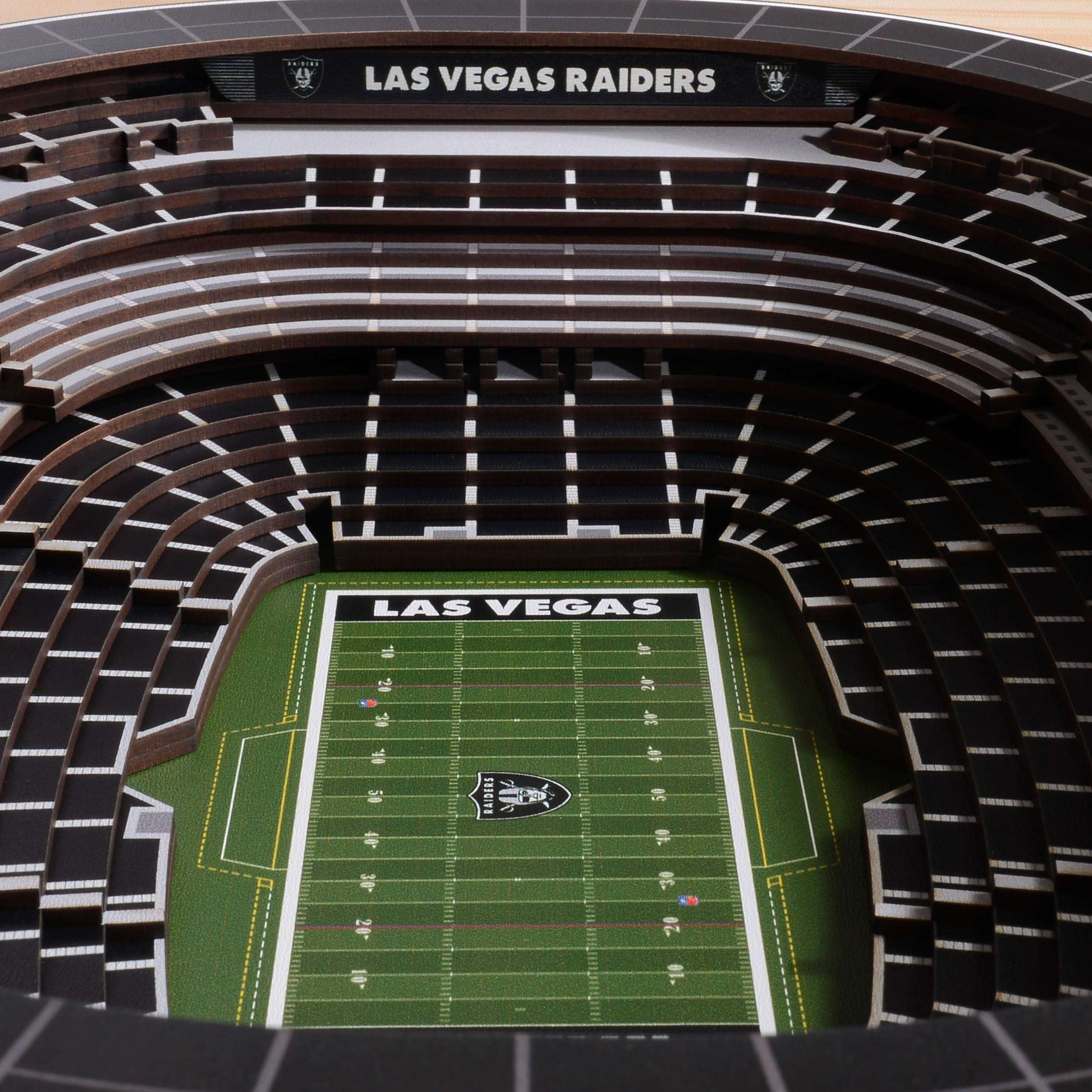 StadiumViews Las Vegas Raiders Black Sports Standard Indoor