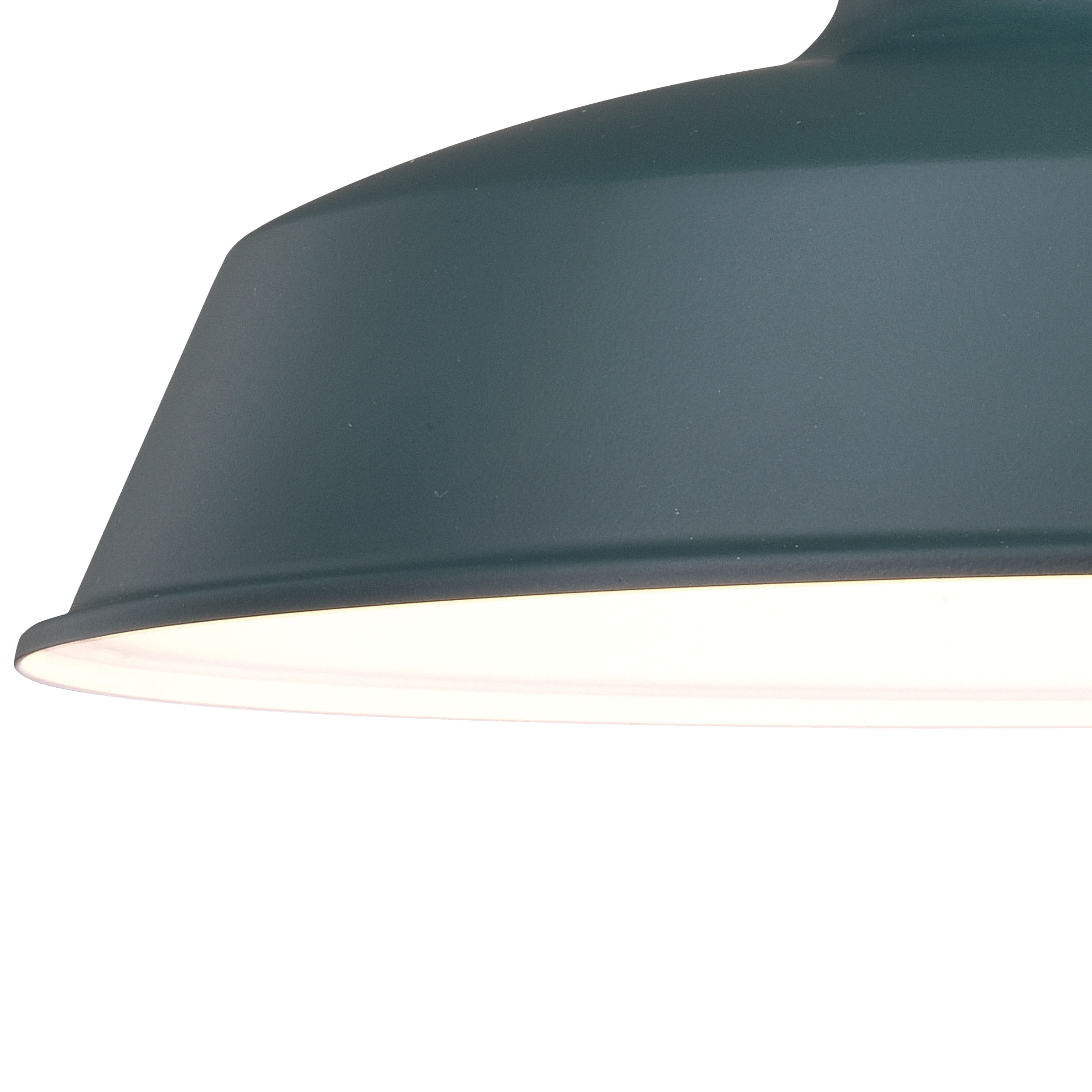 Dorado Hunter Green and White Steel Outdoor Barn Light