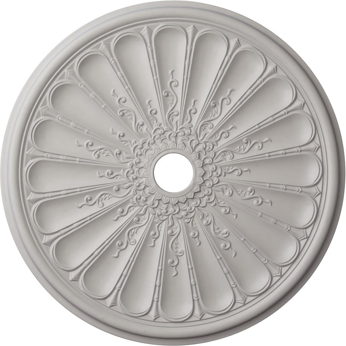 Ekena Millwork CM31KIUWF Kirke 31.5-Inches W x 31.5-Inches L Painted Ultra Pure White Polyurethane Whole Ceiling Medallion