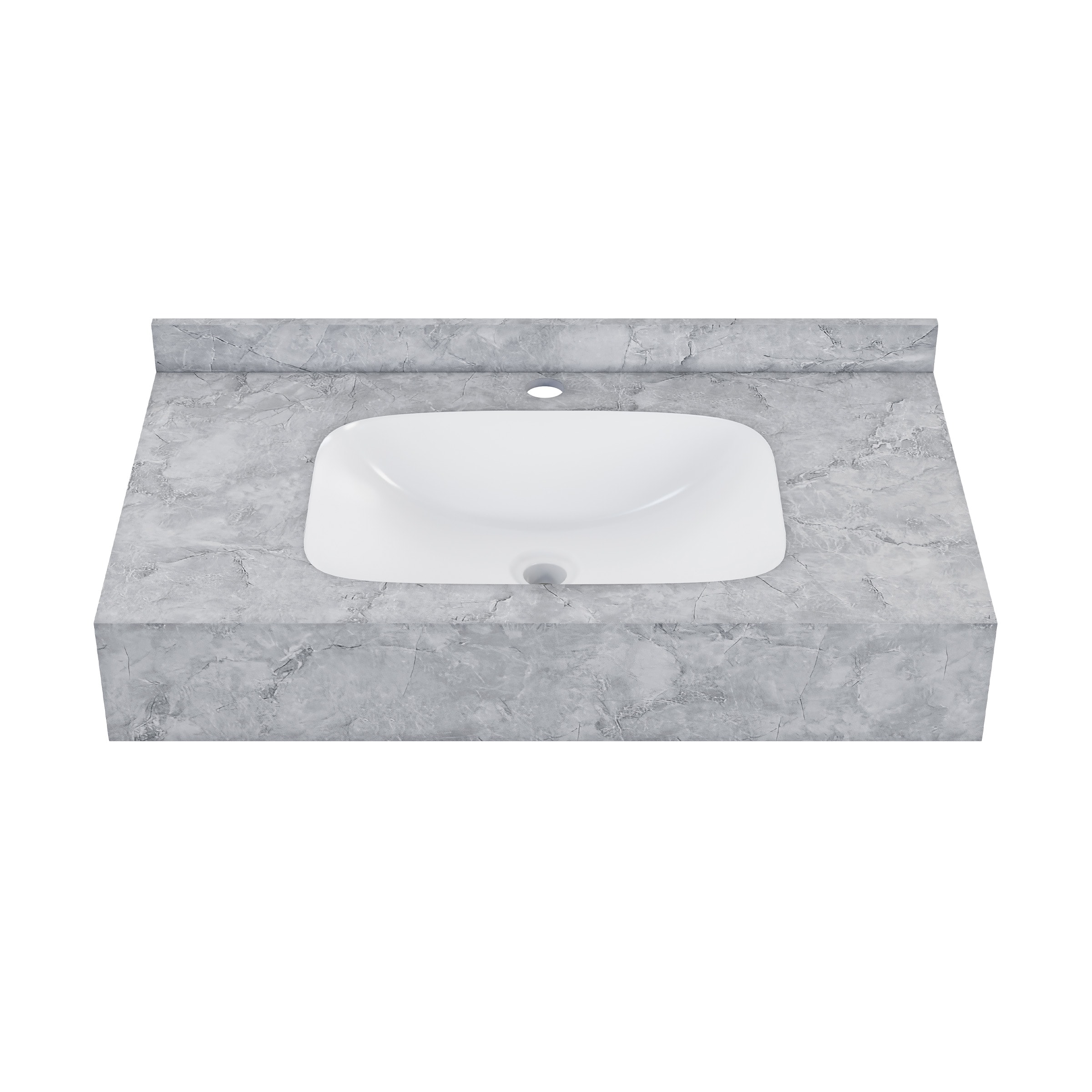 Swiss Madison SM-25-WSVIC03GY Vicenza Ceramic Wall-mount Rectangular Modern Matte Dark Grey Bathroom Sink ( 20-Inches x 35.5-Inches )