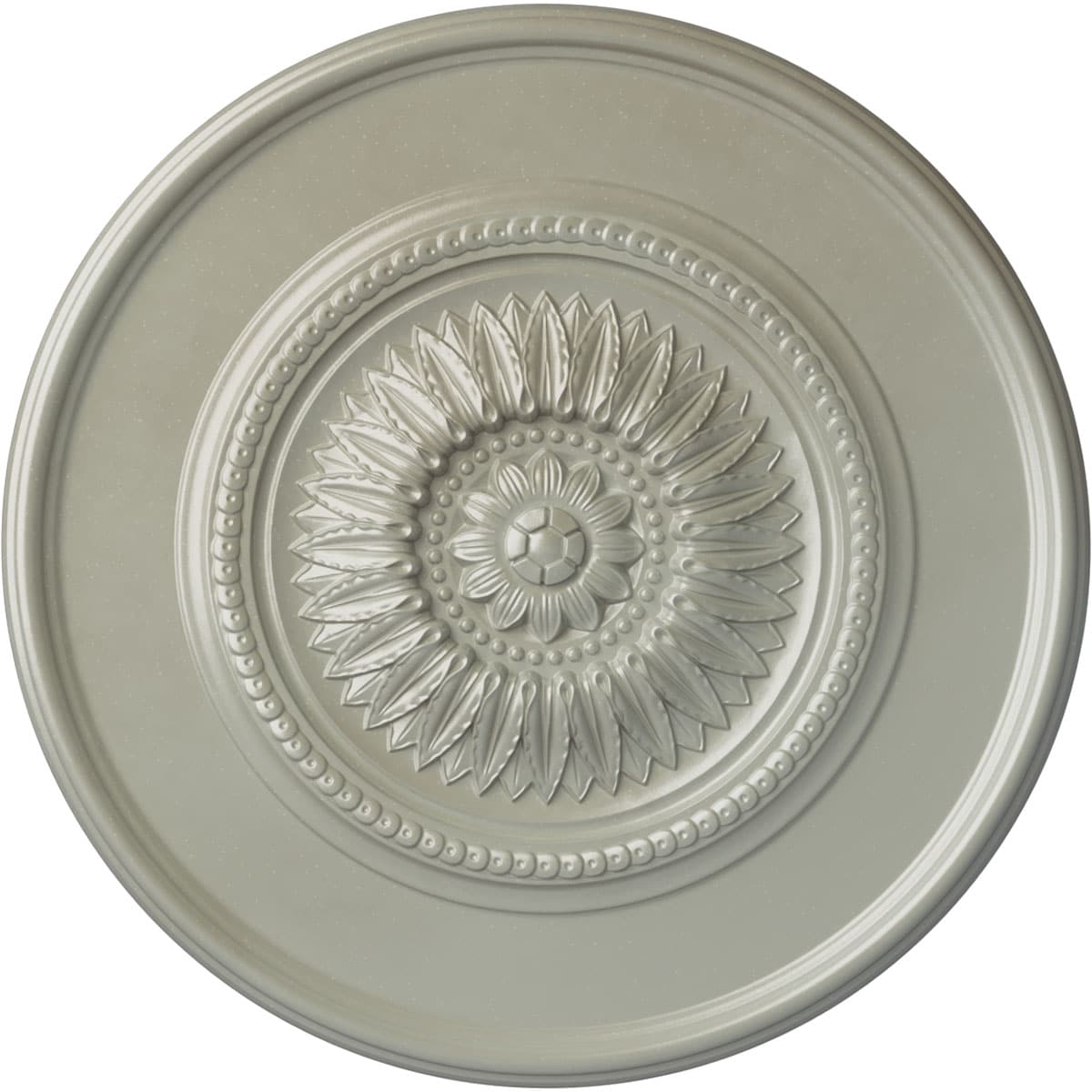 Ekena Millwork CM41FLFCS Large Floral 41.125-in W x 41.125-in L Painted Flash Copper Polyurethane Whole Ceiling Medallion
