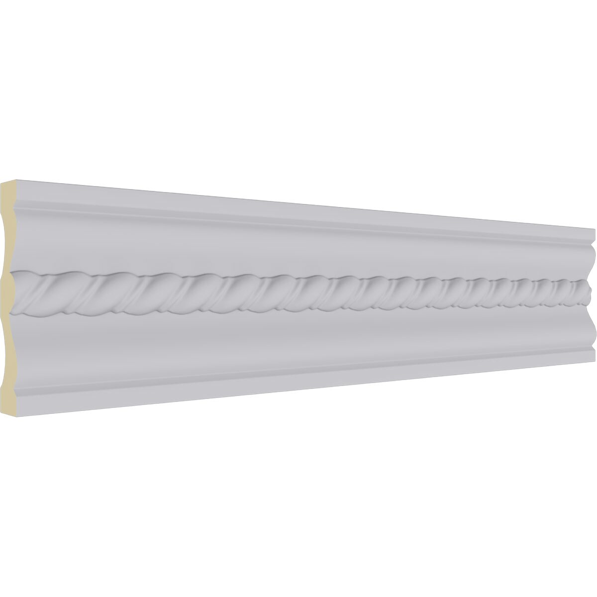 Oslo Rope White Polyurethane Crown Moulding 94.5"