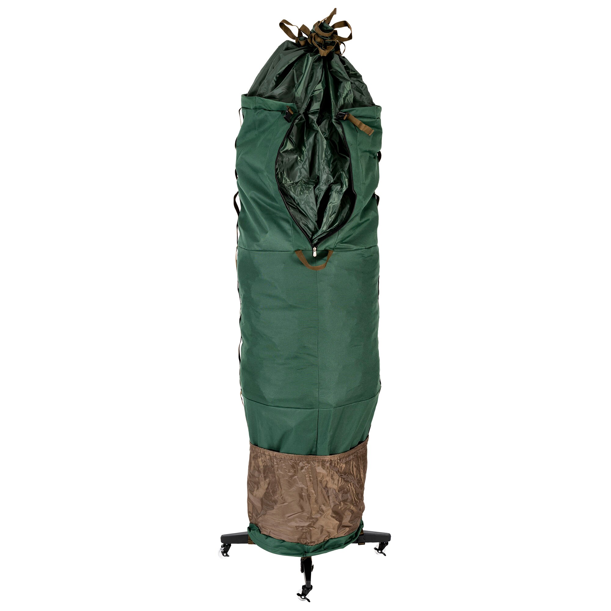 TreeKeeper 30-in W x 89-in H Green Collapsible Rolling Upright ...