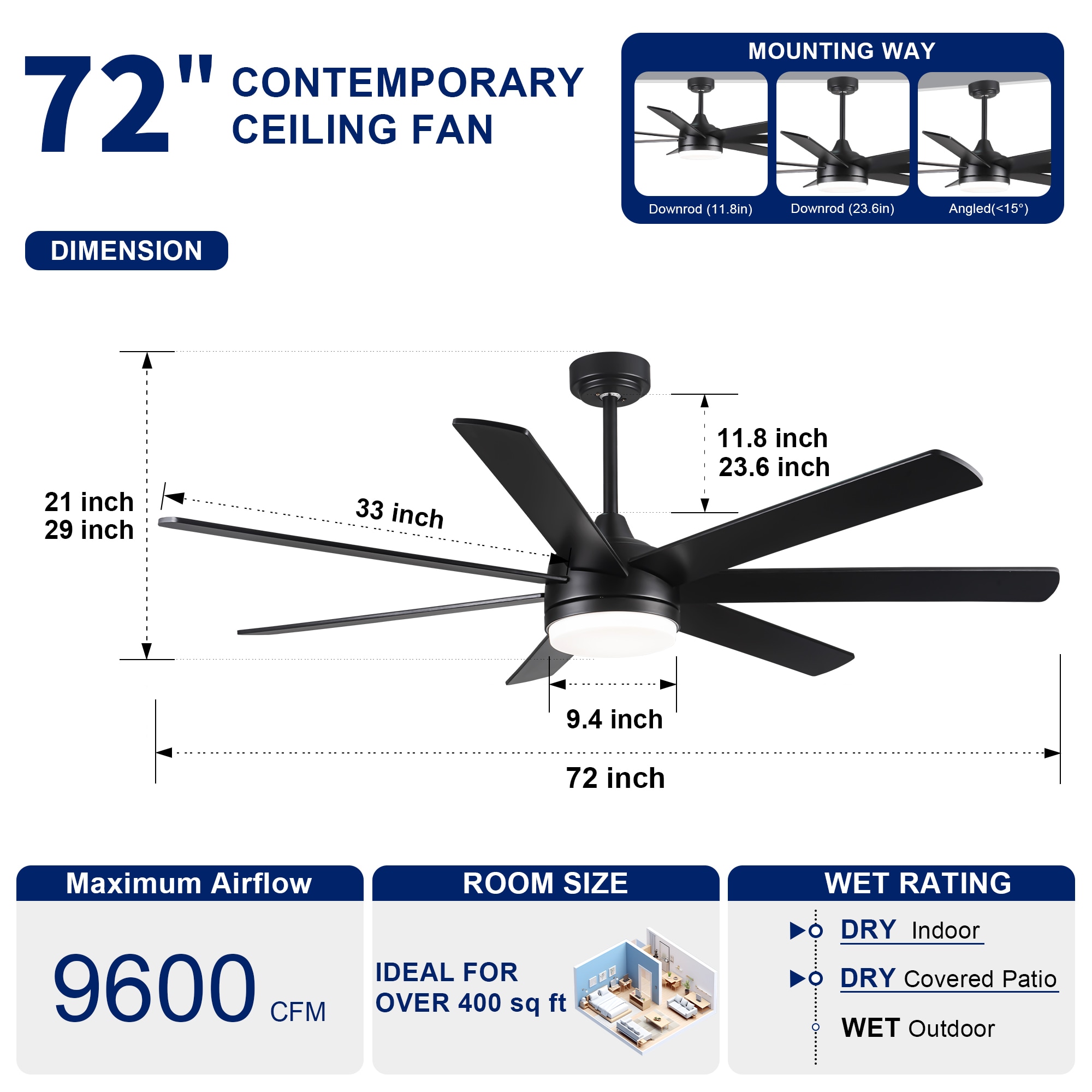 YUHAO LSDC1163BKM722 Ceiling-Fans - View #7
