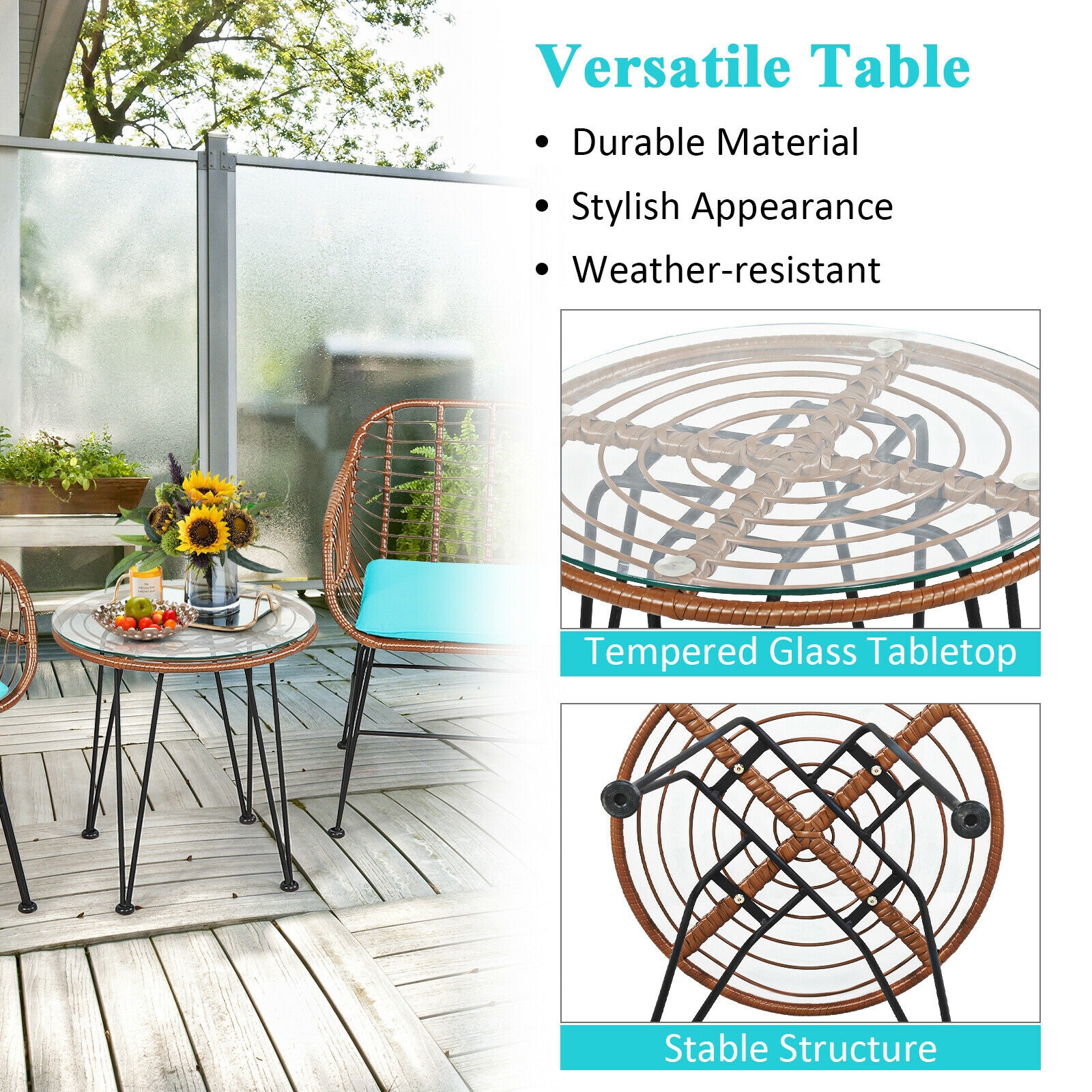 Clihome CWCH-OP70AD837TU Patio-Dining-Sets - View #8