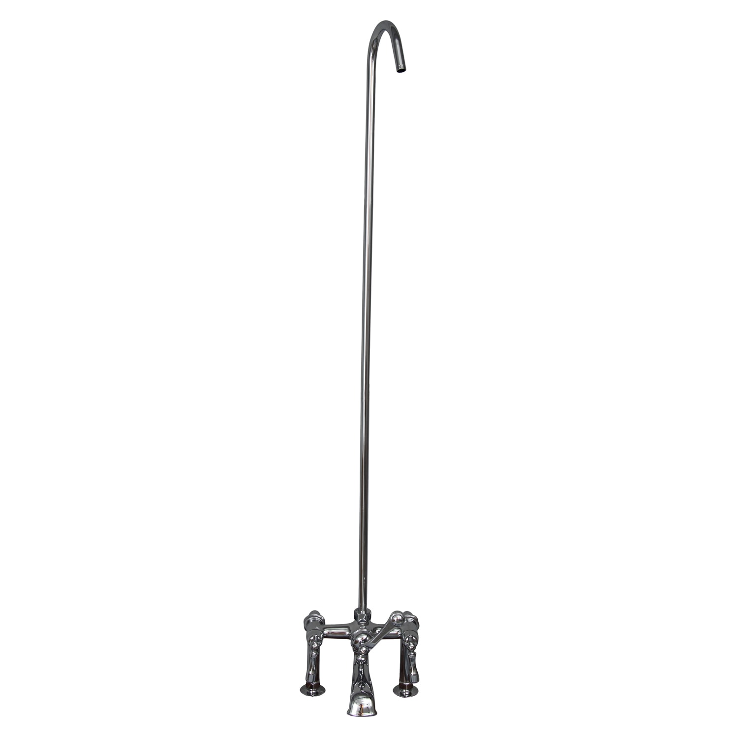 Barclay 4046-ML2-CP Polished chrome 3-handle Deck-mount Roman Low-arc Bathtub Faucet ( Valve Included )