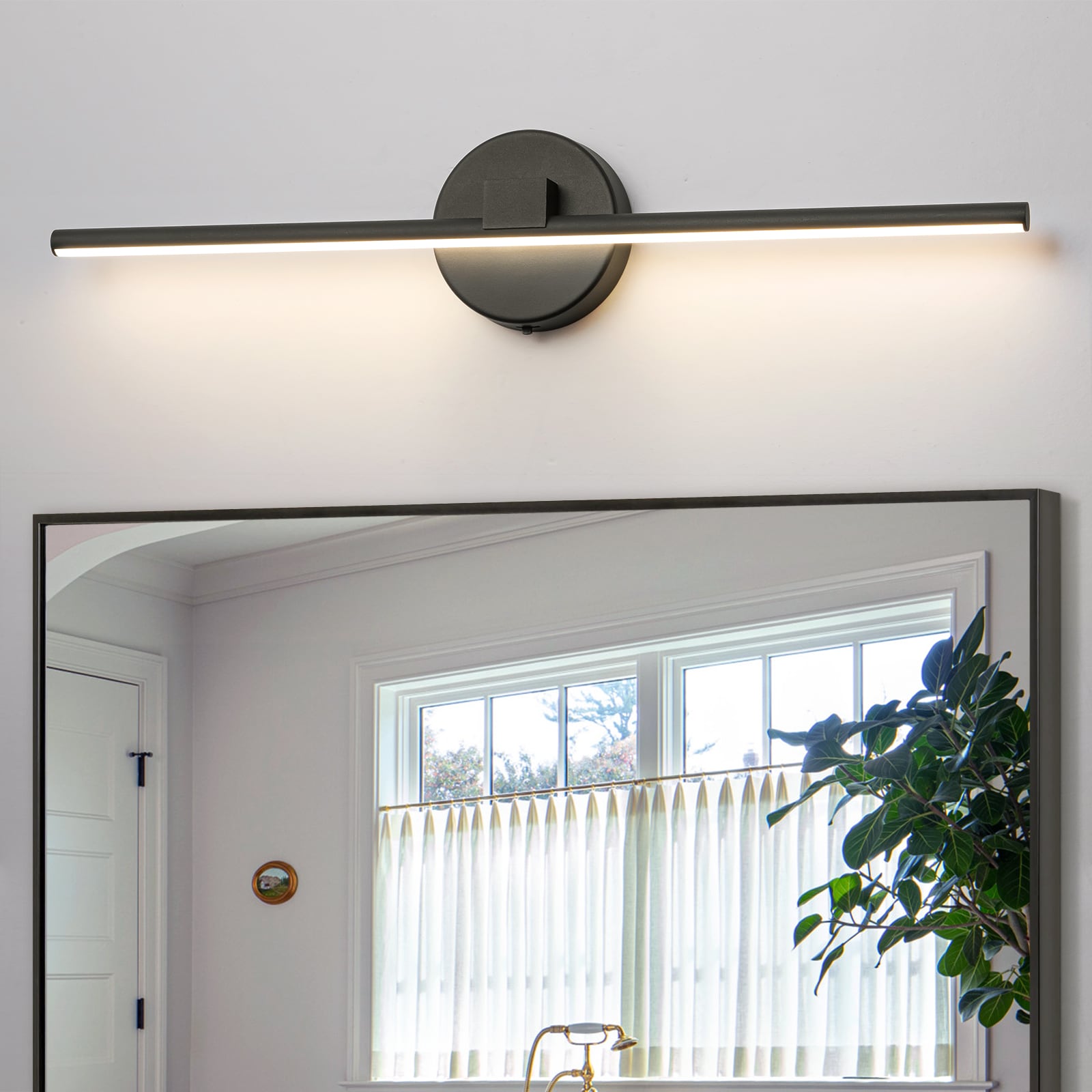 LLHZSY CL-1070853 24-in 1 -Light Matte Black Integrated LED Modern/contemporary Vanity light