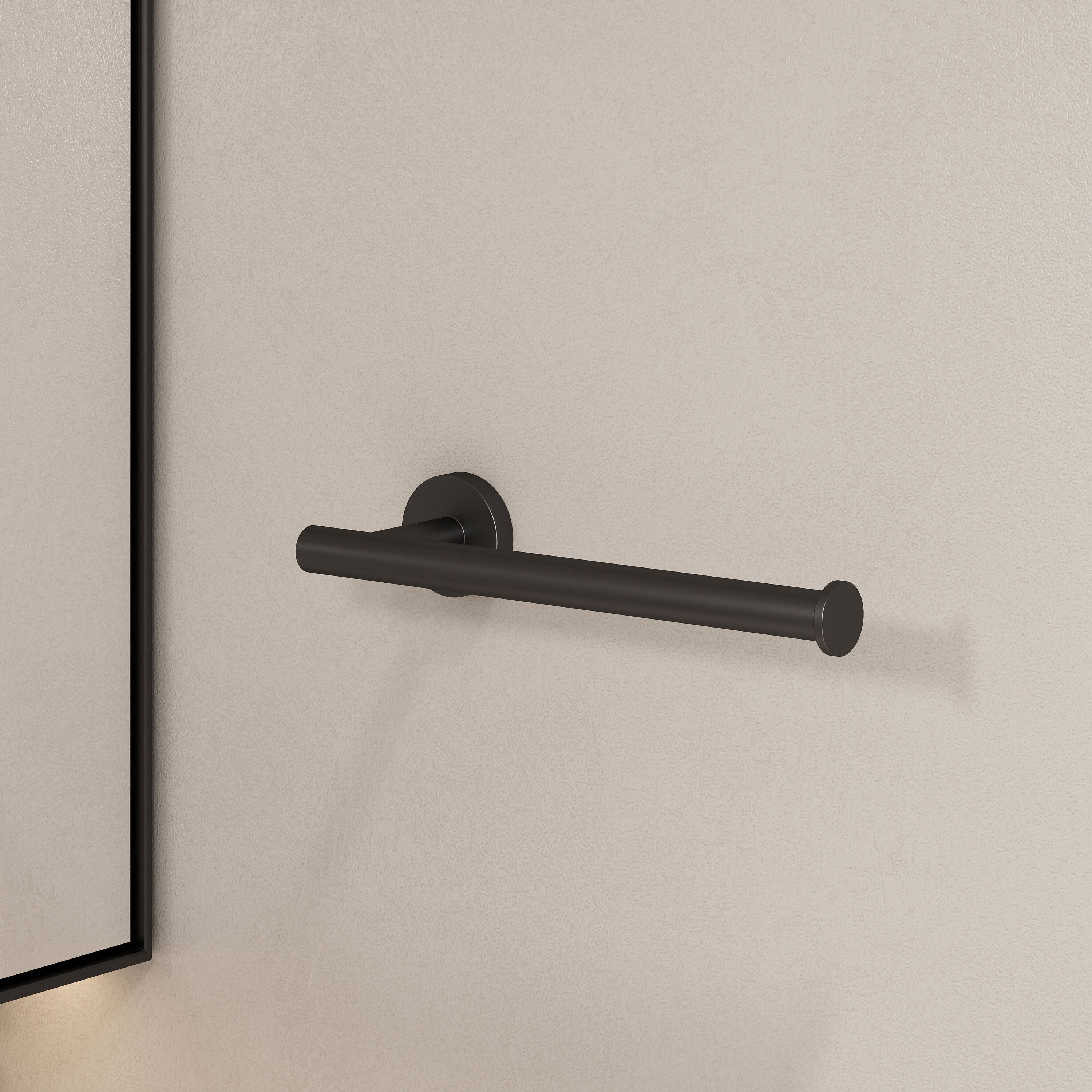 CRANACH Angelsey 10-in Single Arm Stainless Steel Matte Black Towel Bar