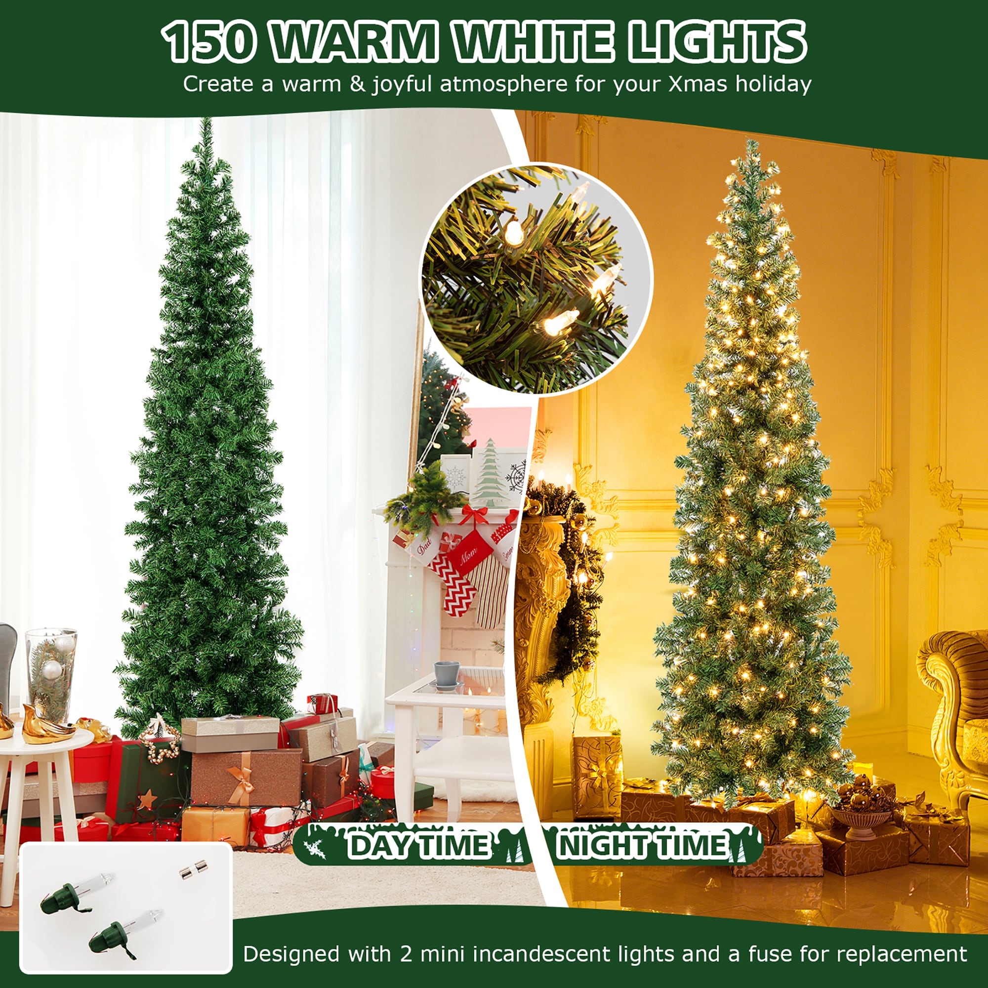 Costway CM24071US Artificial-Christmas-Trees - View #4