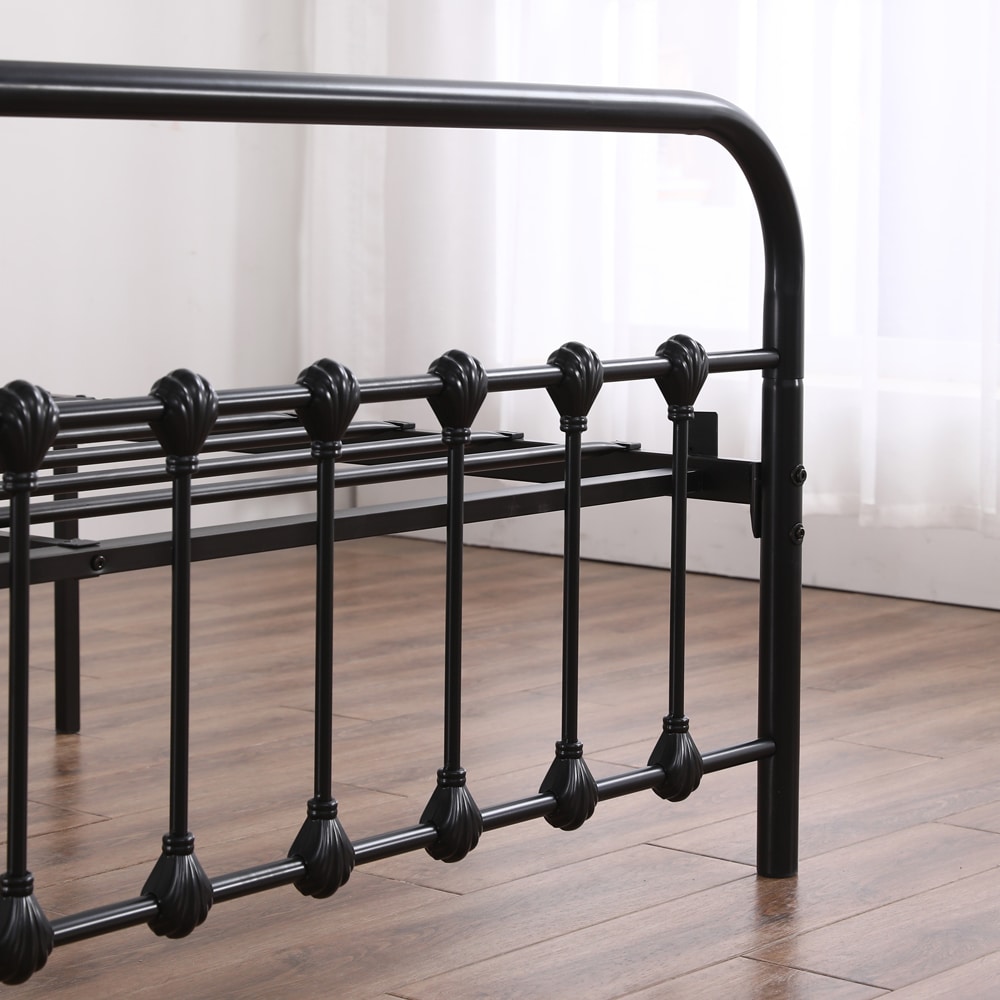 Winado Bed Frame Black Queen Metal Bed Frame in the Beds department at ...