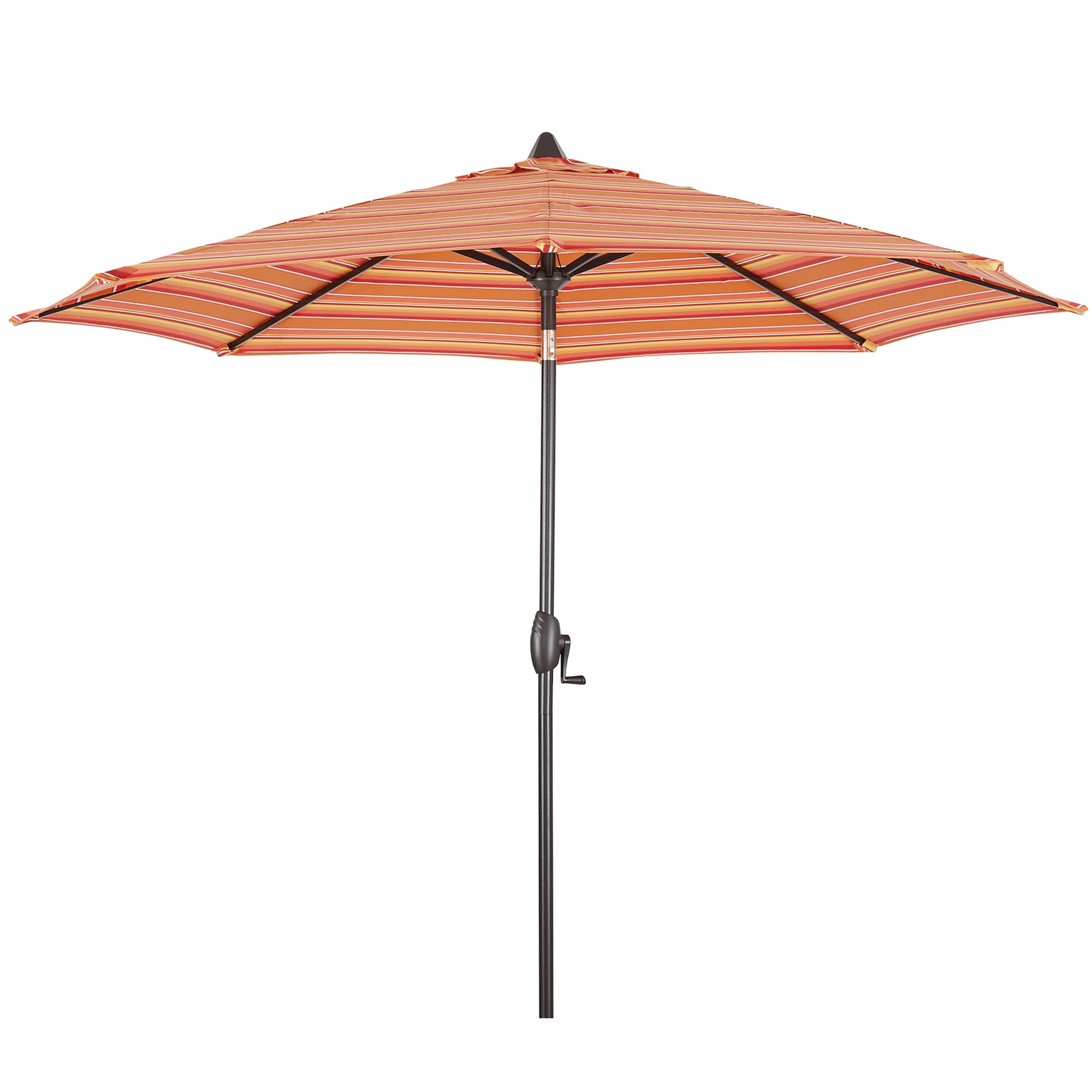 PEAK HOME FURNISHINGS 970299 9-ft Aluminum Orange Push-button Tilt Market Patio Umbrella