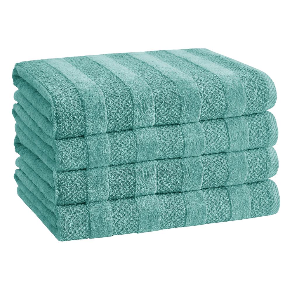 Cannon 4-Piece Canyon Cotton Quick Dry Bath Towel Set (Shear Bliss) in Green | CANCAN204190