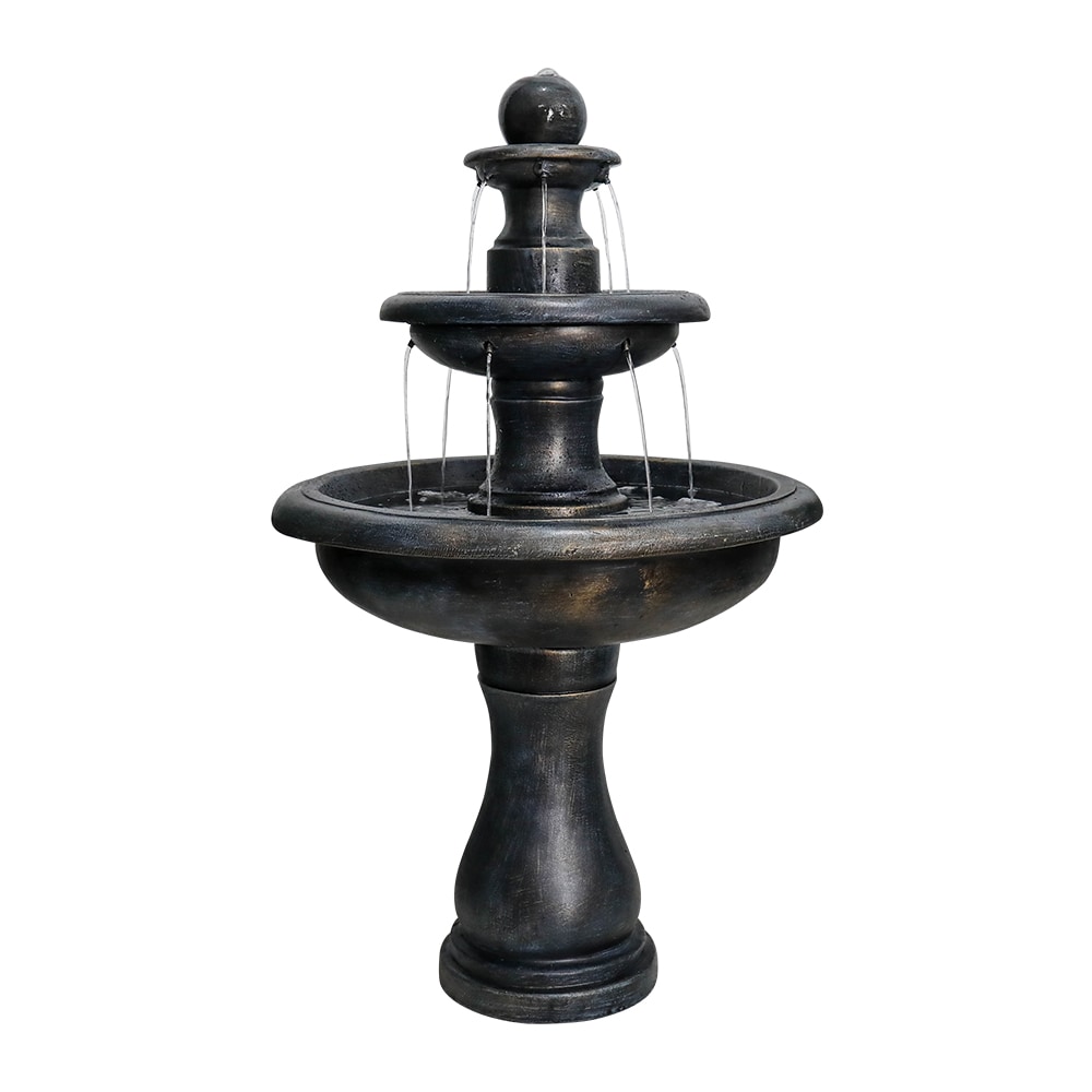 Watnature FD51054 45.2-in H Concrete Electric Powered Outdoor Fountain Statue Pump Included