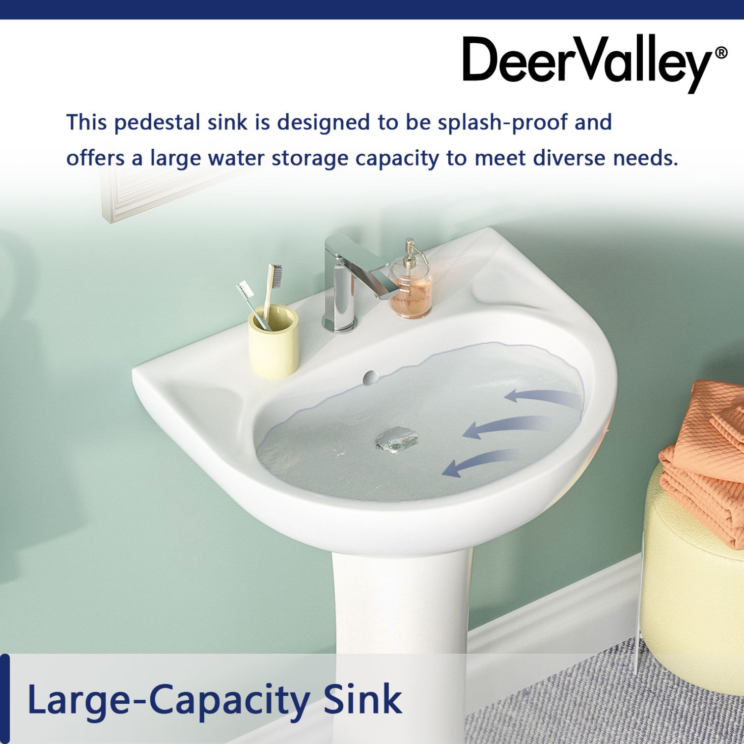 DeerValley DV-1P525 Complete-Pedestal-Lavatories - View #6