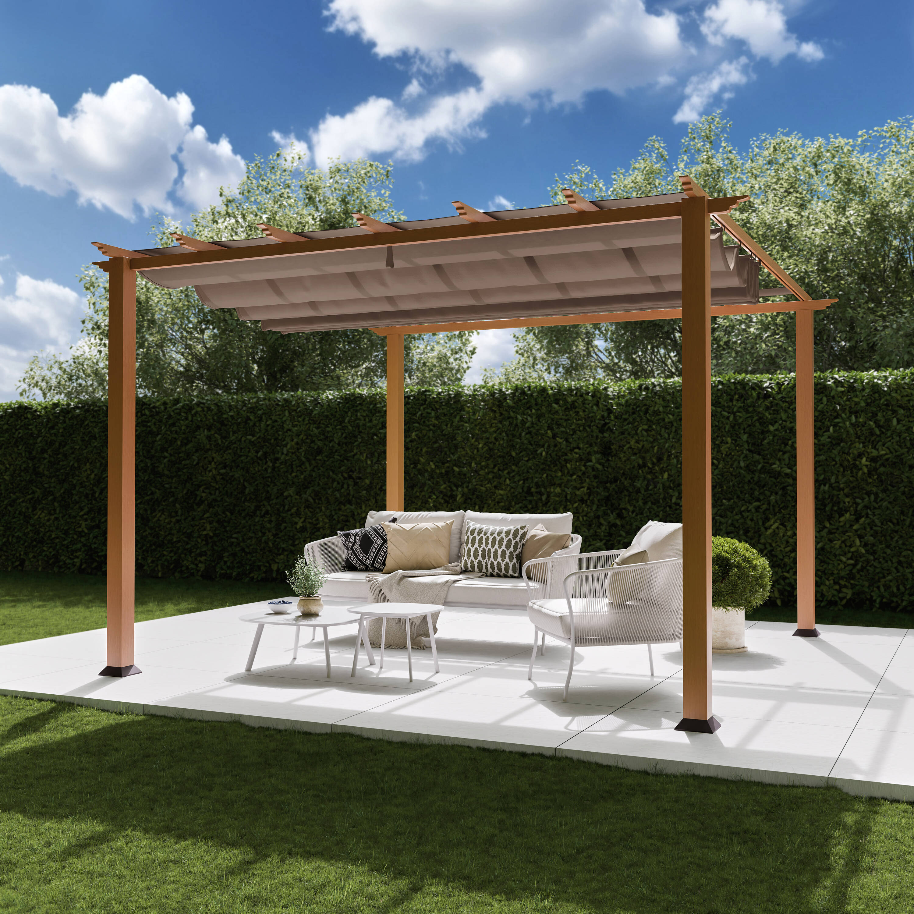 Paragon Outdoor Florence 11-ft 2-in W x 11-ft 2-in L x 7-ft 8-in H ...