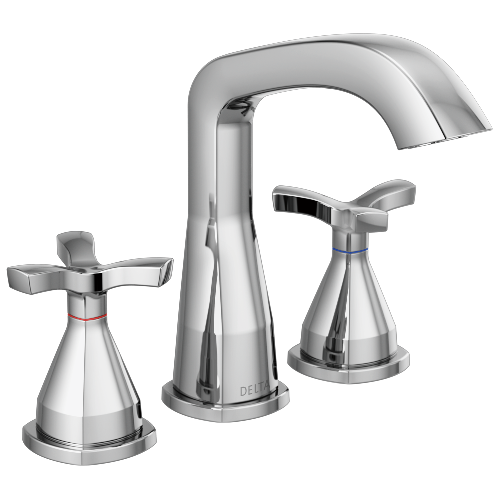 Delta 357766-MPU-DST Stryke Chrome Widespread 2-handle WaterSense Mid-arc Residential Handle Bathroom Sink Faucet with Drain
