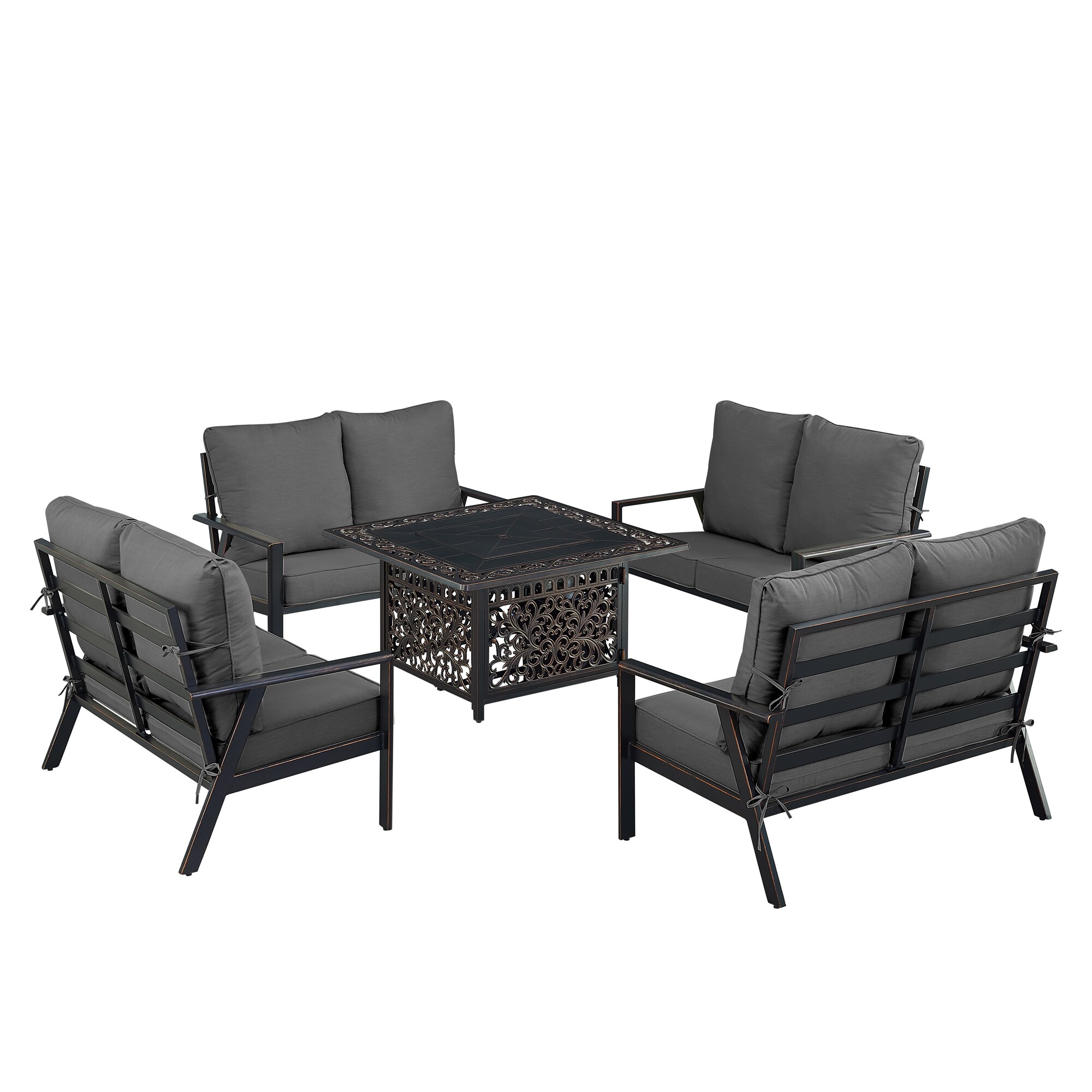 Oakland Living LUX4LSMAYANBKCUA Patio-Conversation-Sets - View #4