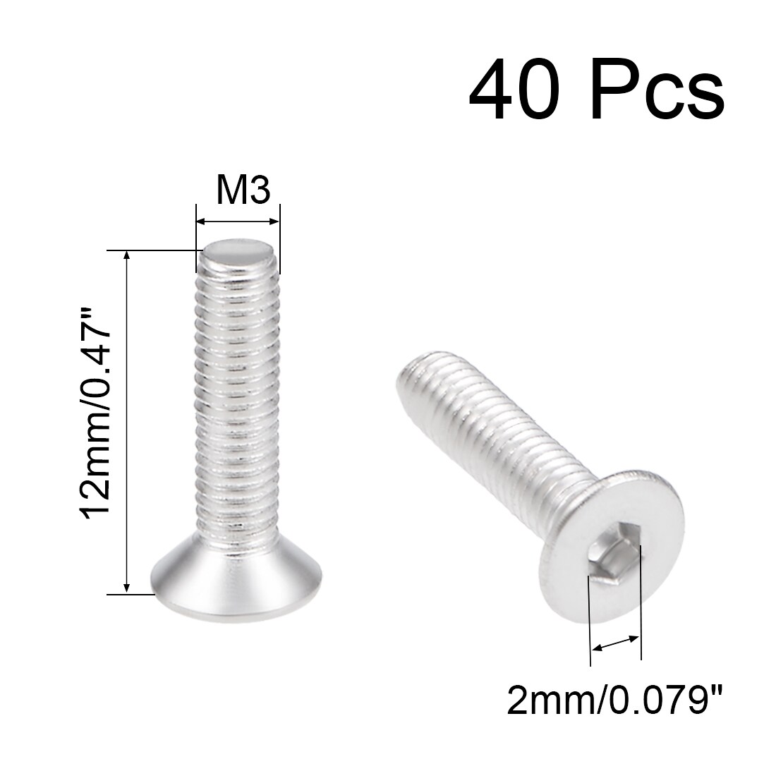Unique Bargains S26090700UX3811 Metric-Machine-Screws - View #2