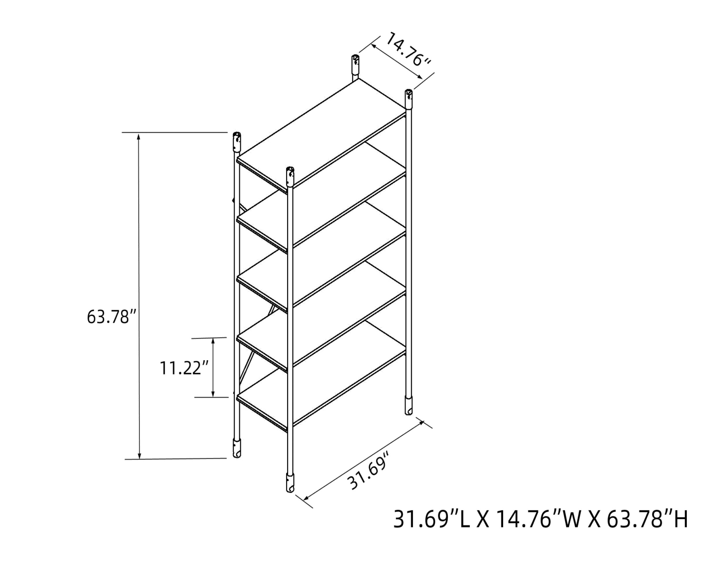 CASAINC WF-CD-065-LA bookcases - View #2