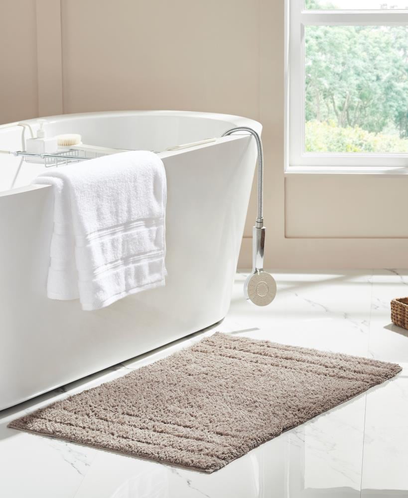 Somerset Home 100 Percent Cotton Reversible Long Bath Rug, 24 x 60 - Ivory
