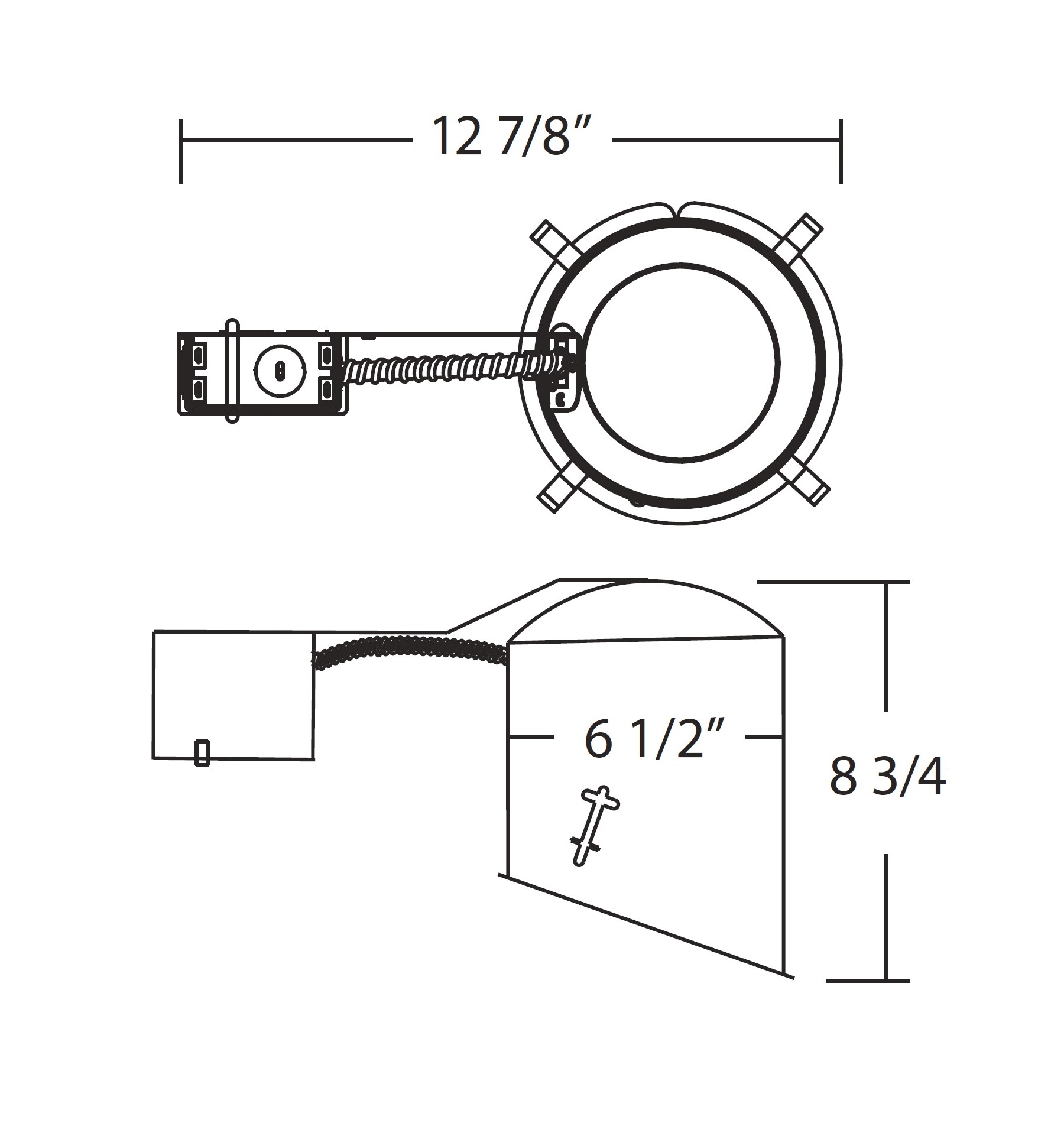 6-Inch Grey Aluminum IC Rated Sloped Recessed Lighting Housing