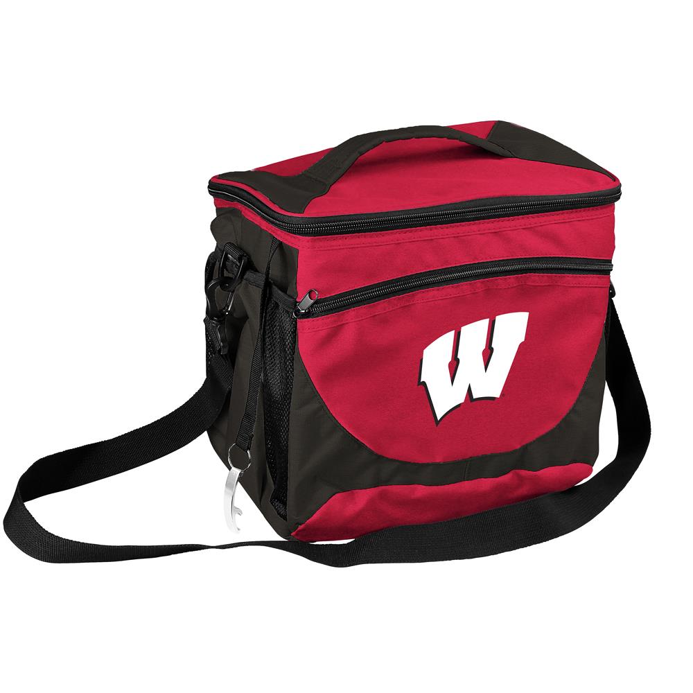 1-Pack 2-Sided Can Cooler NCAA University Wisconsin Badgers 12 oz 