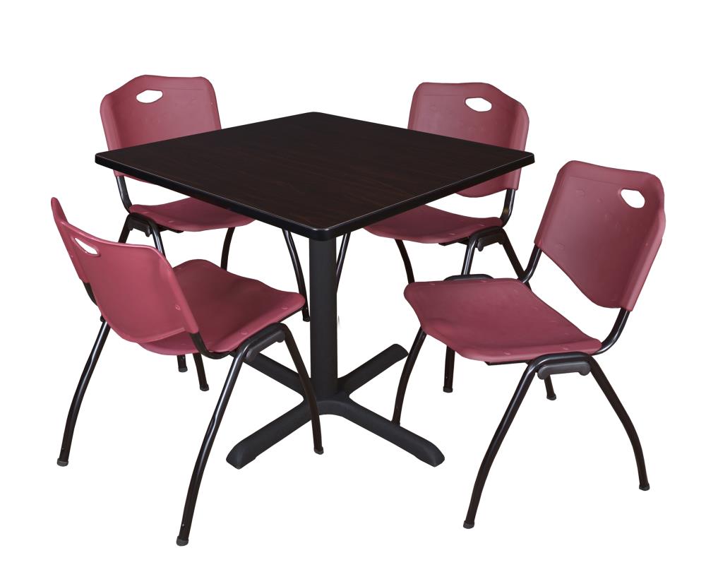 Regency TB3636MW47BY Breakroom Brown 4-Person Training Table (36-in W x 29-in H)