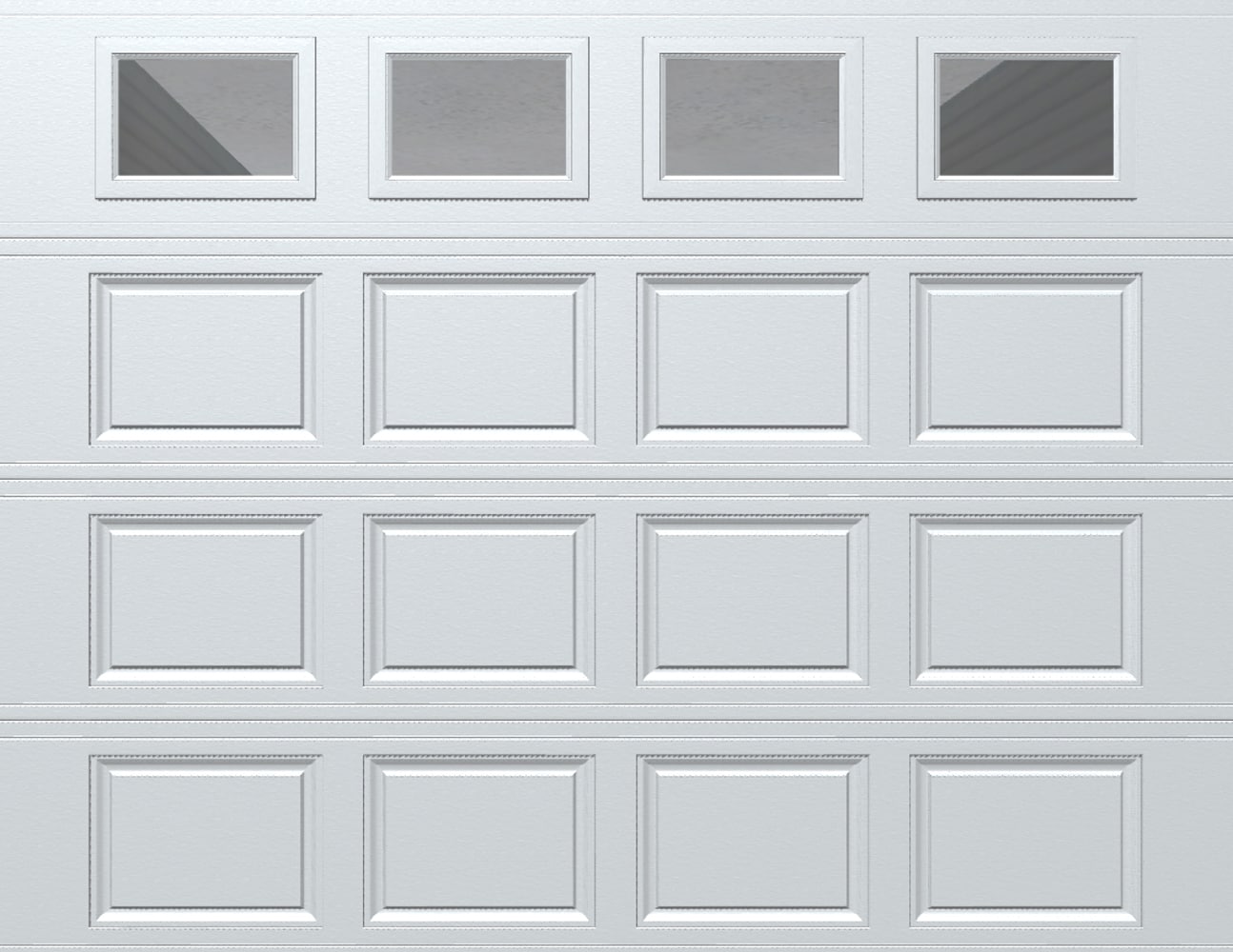 Wayne Dalton WD8300CWC97 Classic Steel Model 8300 9-ft x 7-ft Insulated White Single Garage Door with Windows