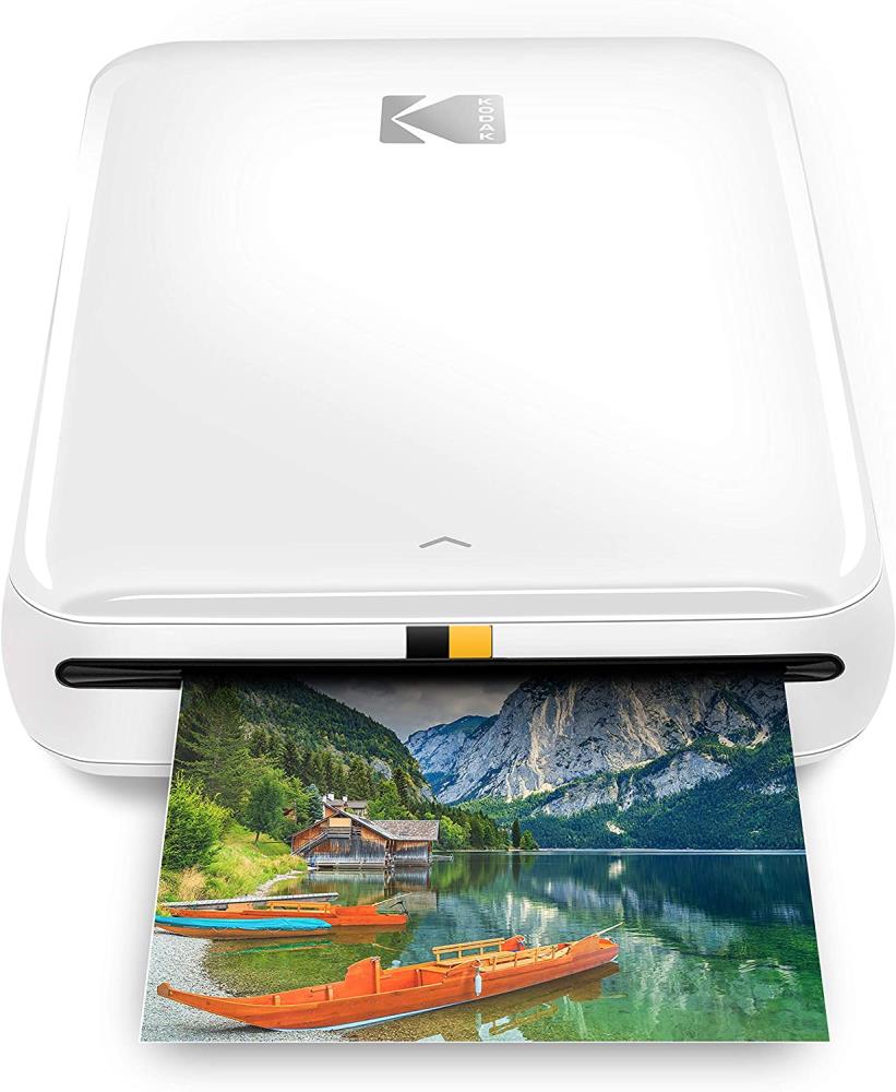  KODAK Step Wireless Mobile Photo Mini Color Printer (White)  Compatible w/ iOS & Android, NFC & Bluetooth Devices, 2x3 : Office Products