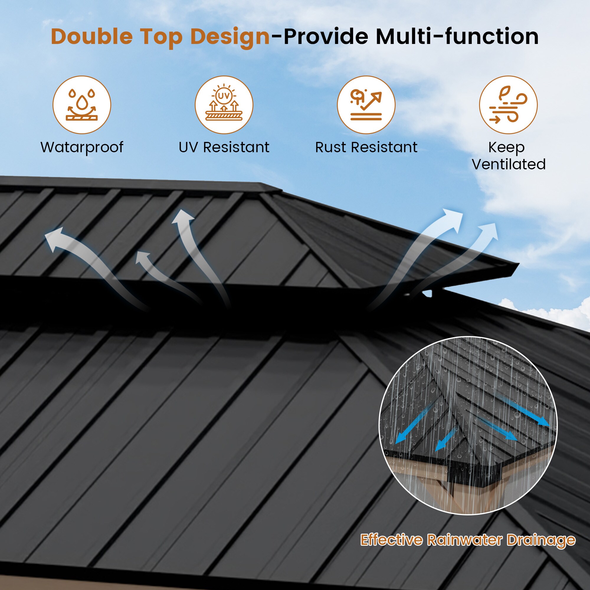 Clihome CL-M1220140-N Wood-Resin-Gazebos - View #6