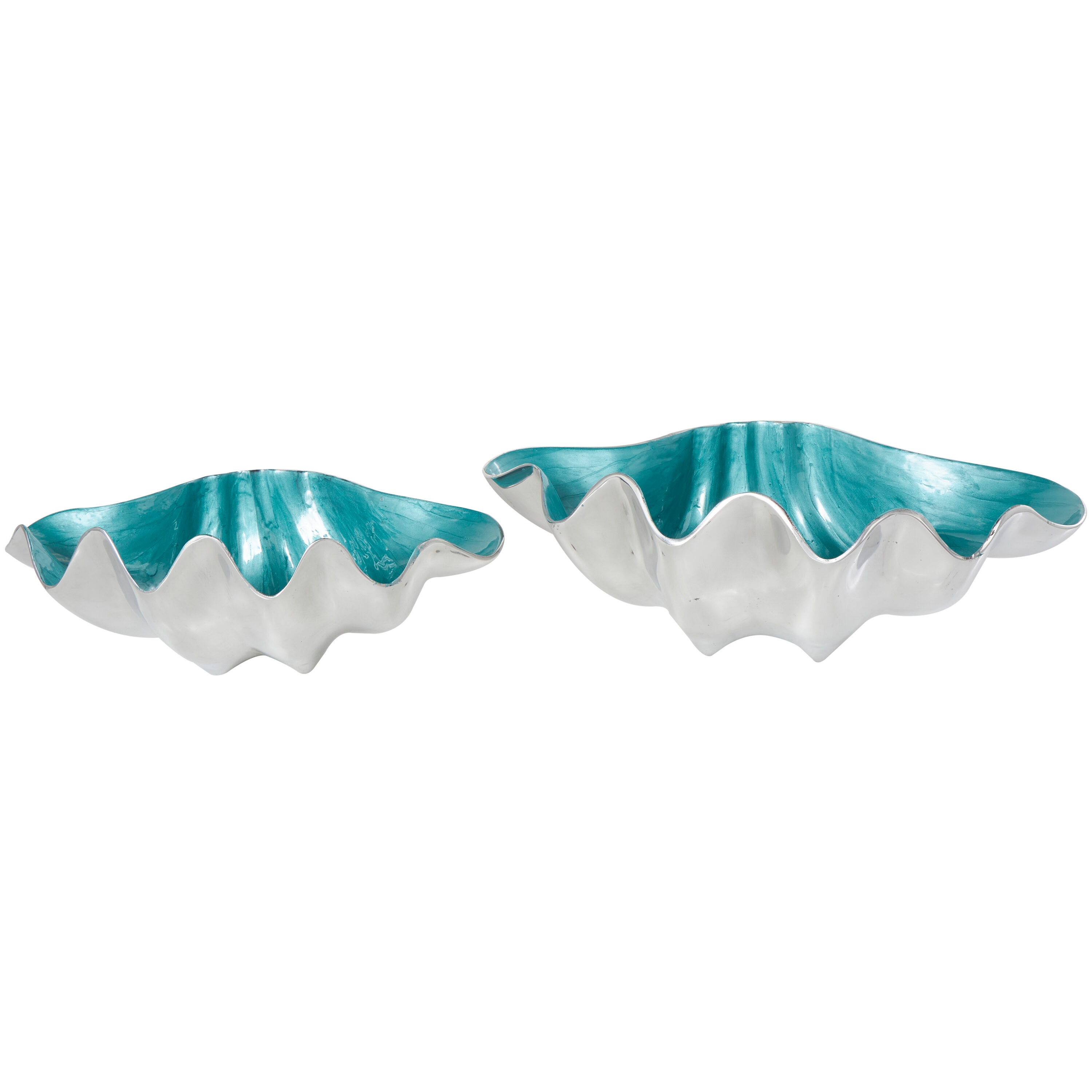 Grayson Lane 821774 2 -Pack Blue Aluminum Modern Decorative bowl
