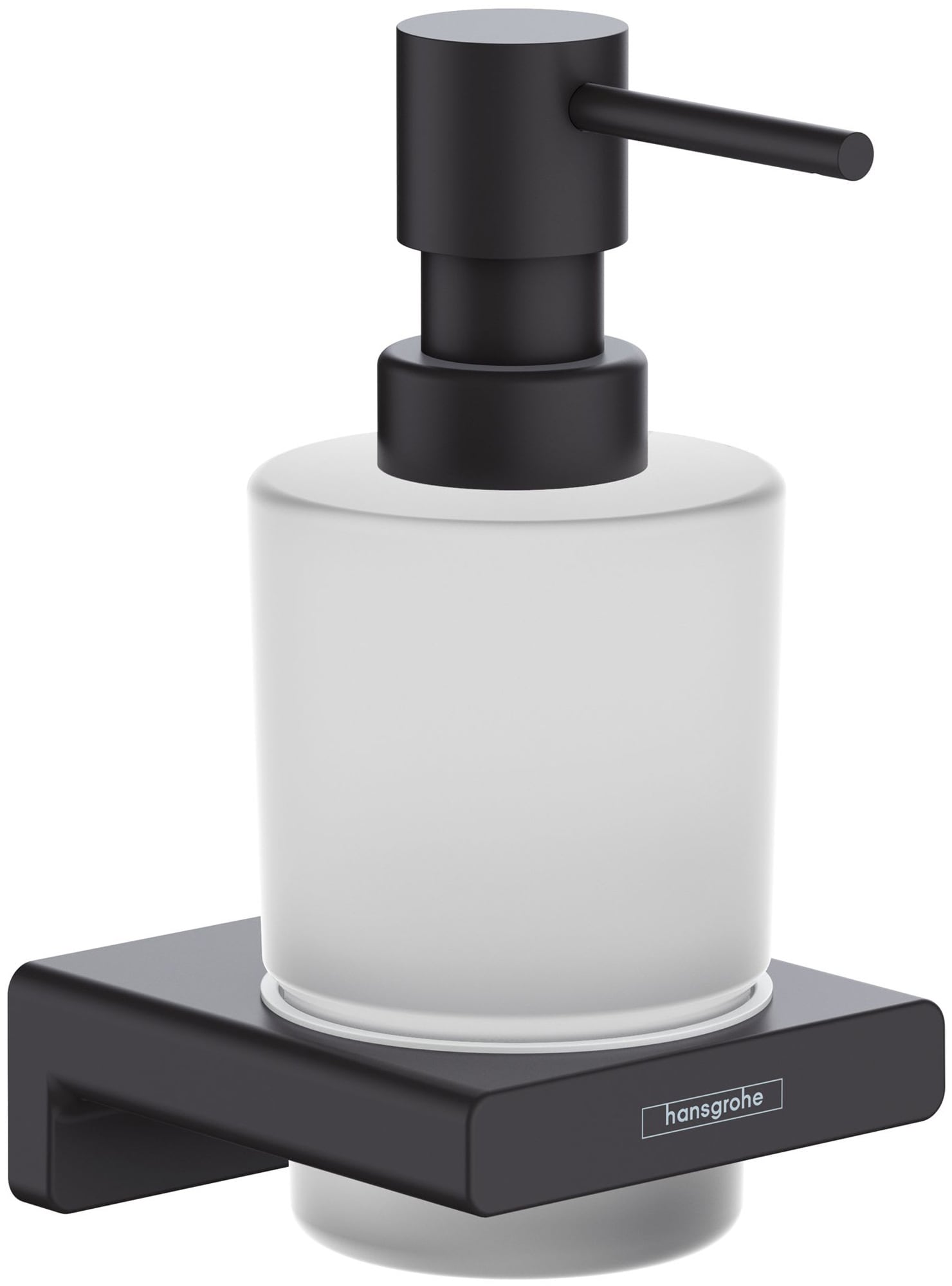Hansgrohe 41745670 Focus Matte Black 16-oz. Capacity Wall-mount Soap and Lotion Dispenser