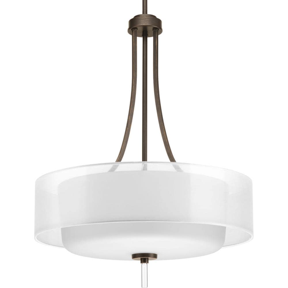 Progress Lighting P5047-20 Invite 4-Light Antique Bronze TransitionalChandelier